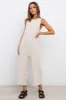 Yardlee Jumpsuit - Beige sold by Petal & Pup