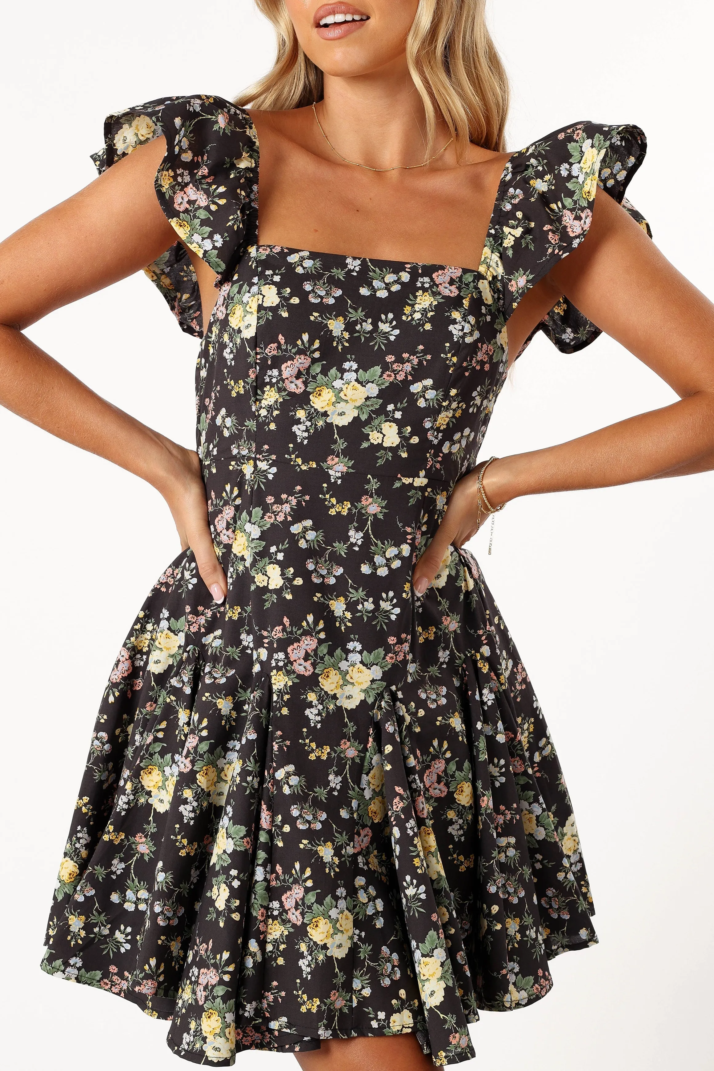 Adrienne Mini Dress - Black sold by Petal & Pup