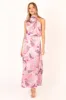 Amelia Halterneck Maxi Dress - Pink Floral sold by Petal & Pup