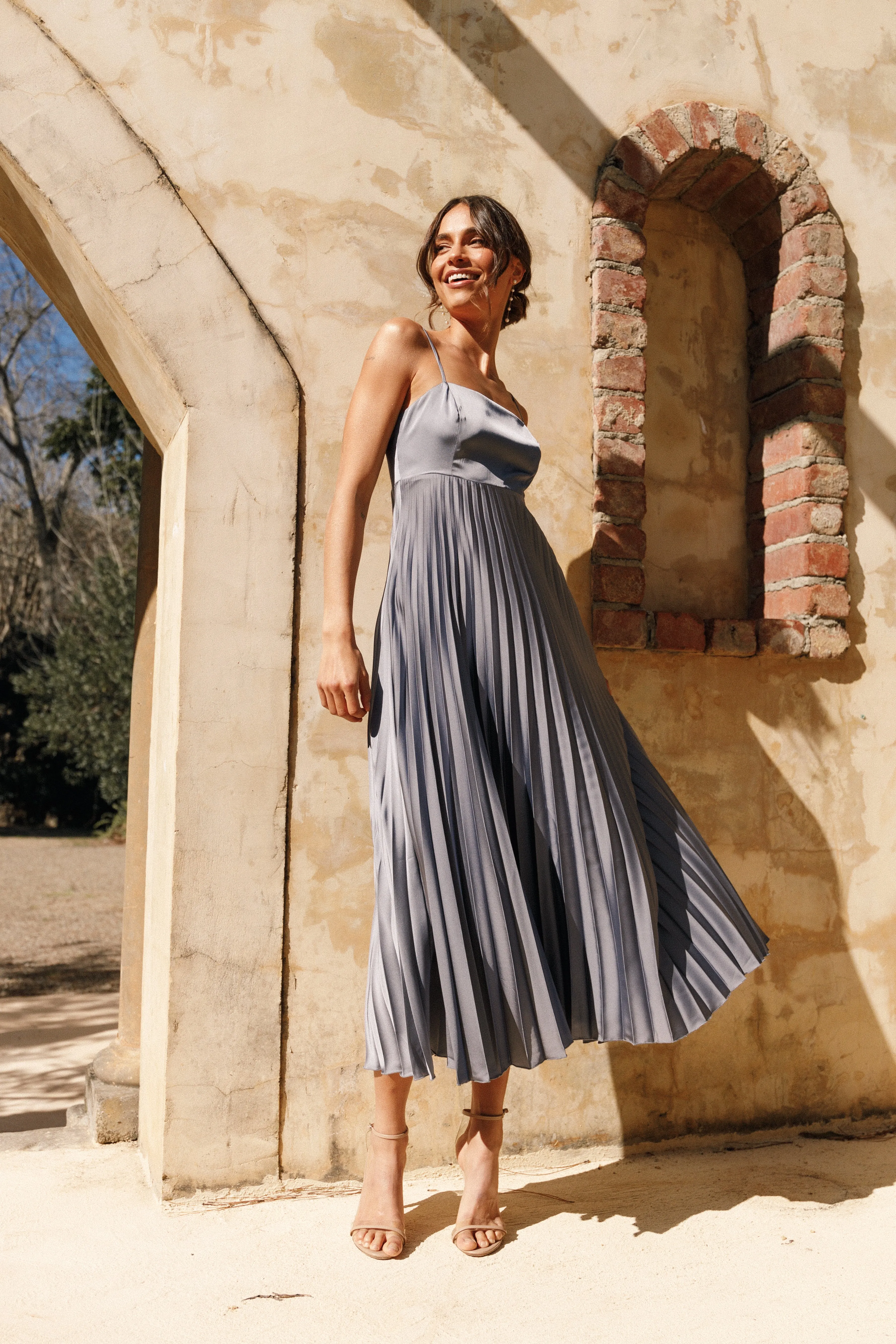 Keegan Maxi Dress - Steel Gray sold by Petal & Pup