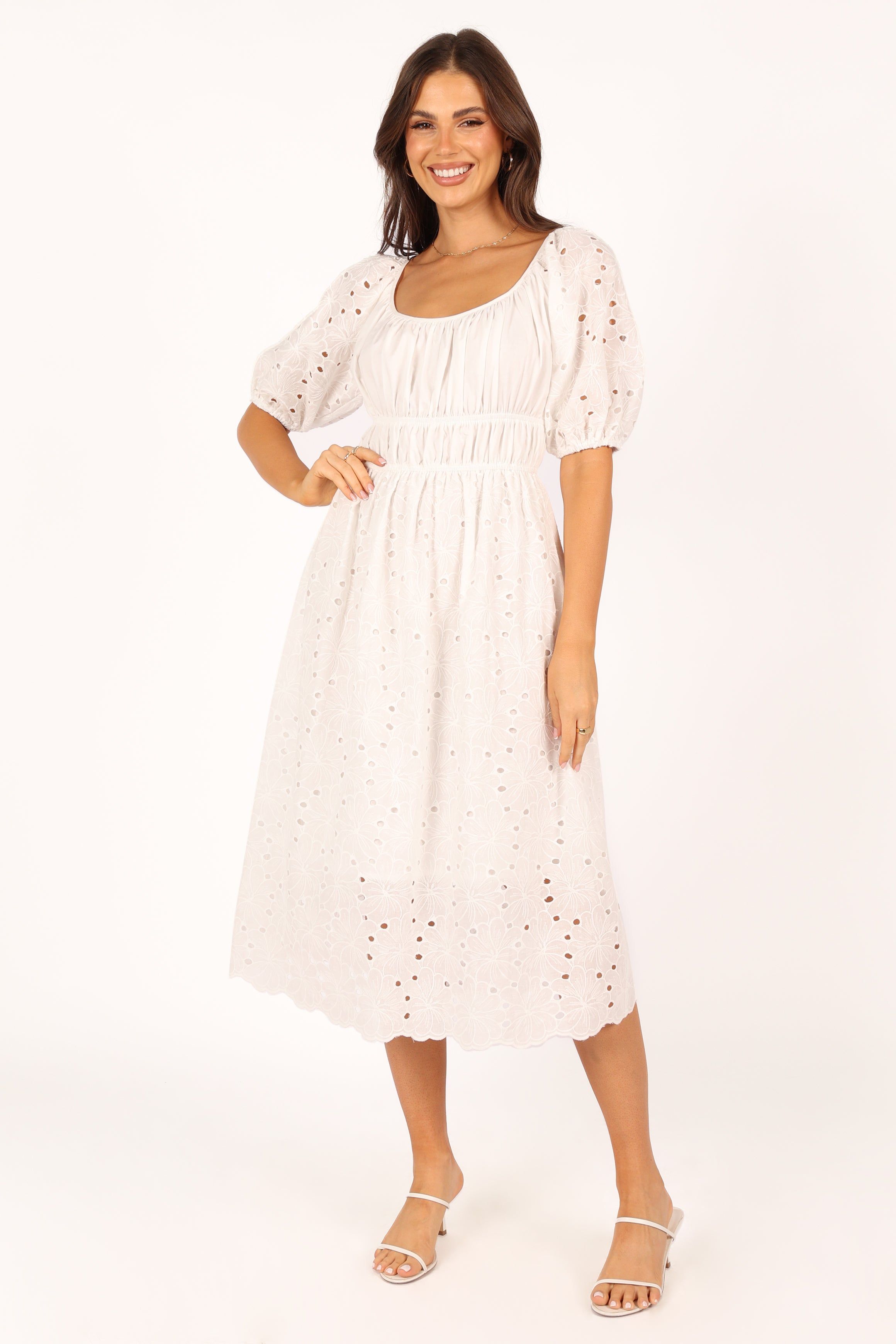 Lana Midi Dress - White sold by Petal & Pup product image thumbnail 5