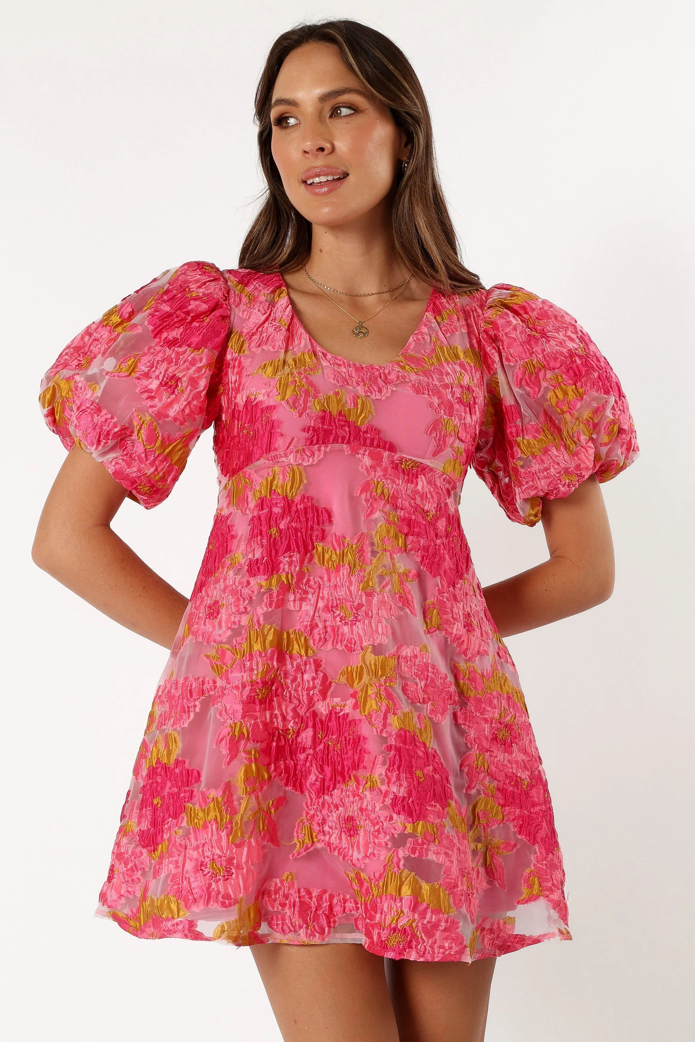 Jordin Floral Mini Dress - Pink sold by Petal & Pup