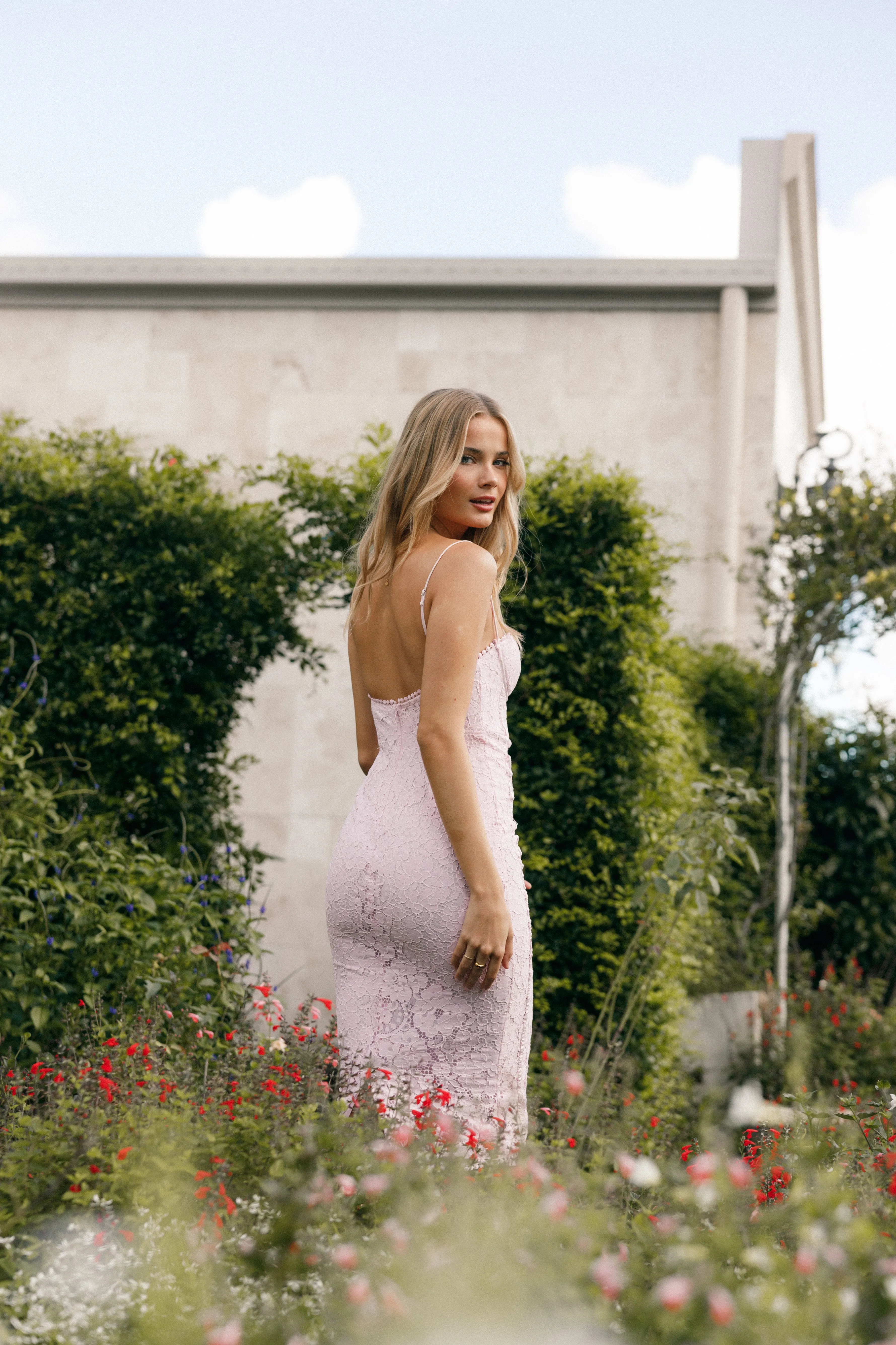 Allegra Lace Midi Dress - Pink sold by Petal & Pup product image thumbnail 2