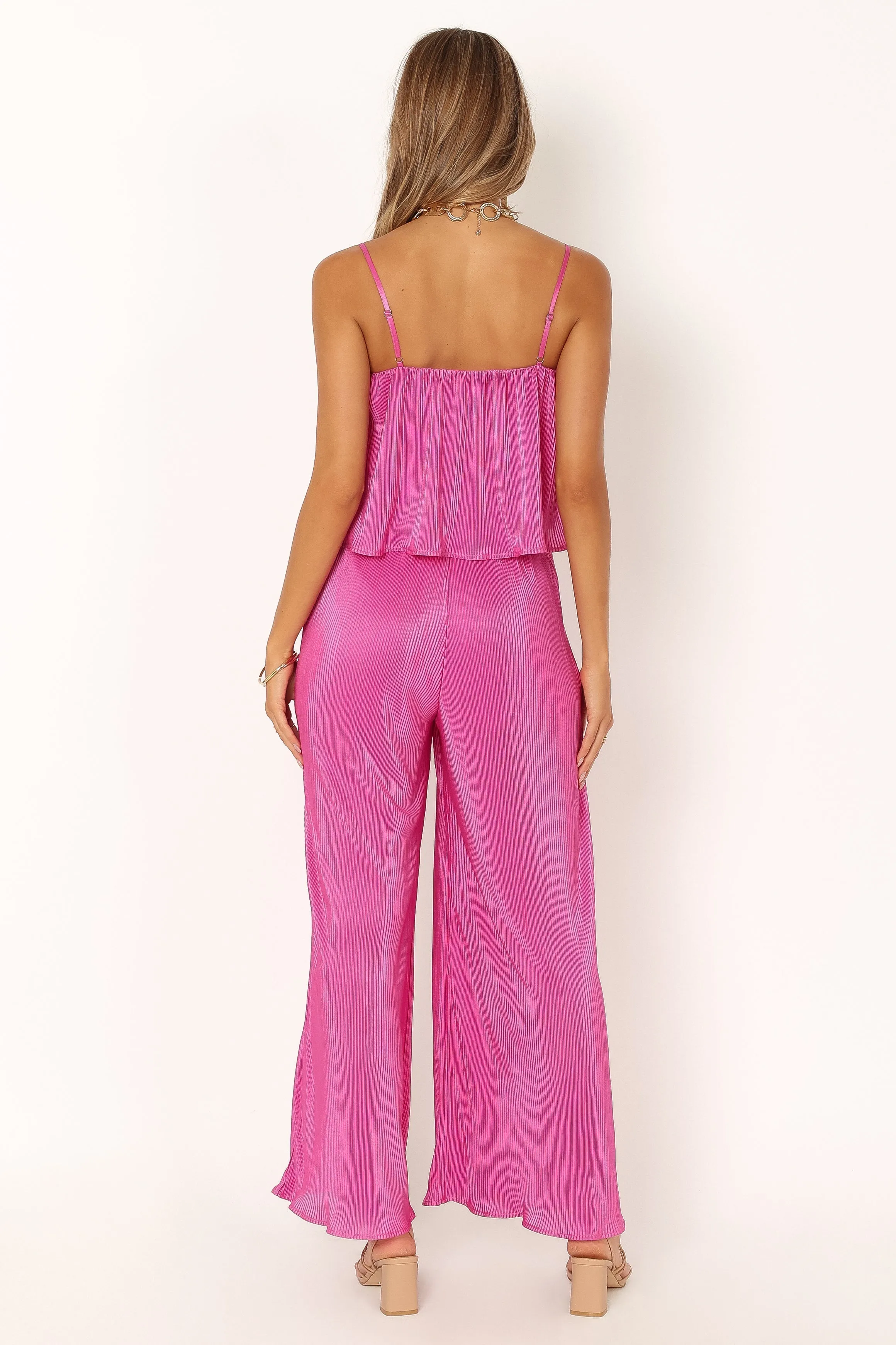 Jillian Plisse Jumpsuit - Orchid sold by Petal & Pup product image thumbnail 4