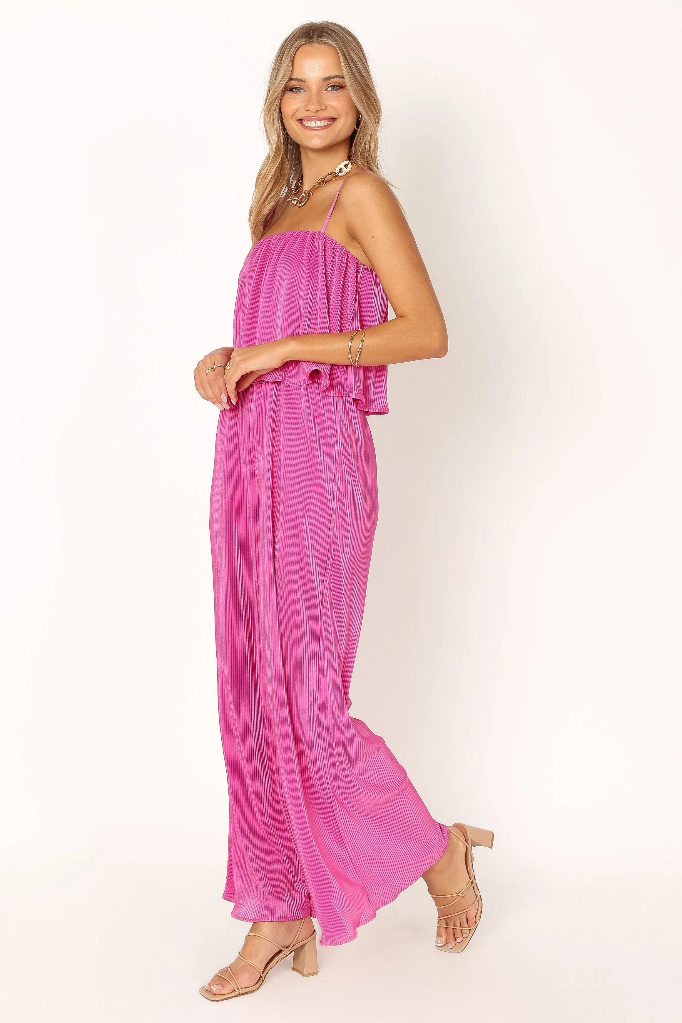 Jillian Plisse Jumpsuit - Orchid sold by Petal & Pup product image thumbnail 3