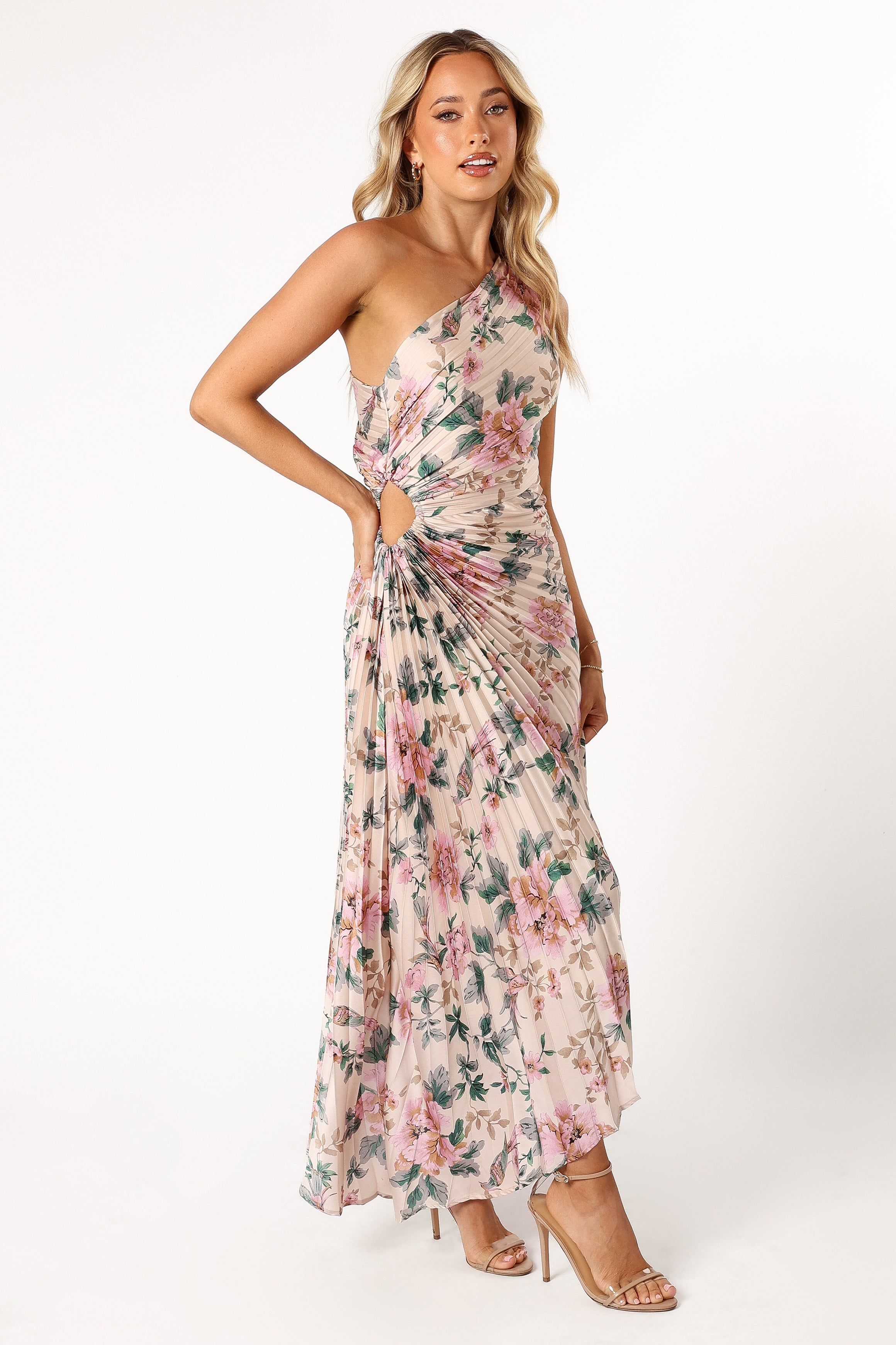 Kleo One Shoulder Midi Dress - Pink Floral sold by Petal & Pup product image thumbnail 5