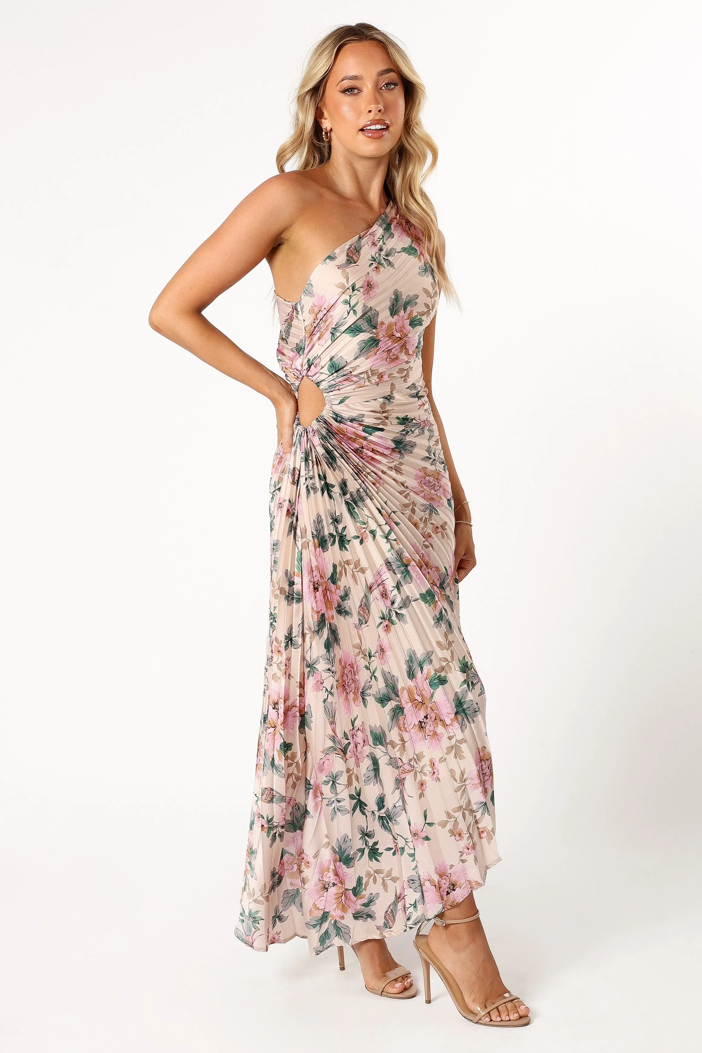 Kleo One Shoulder Maxi Dress - Pink Floral sold by Petal & Pup product image thumbnail 5