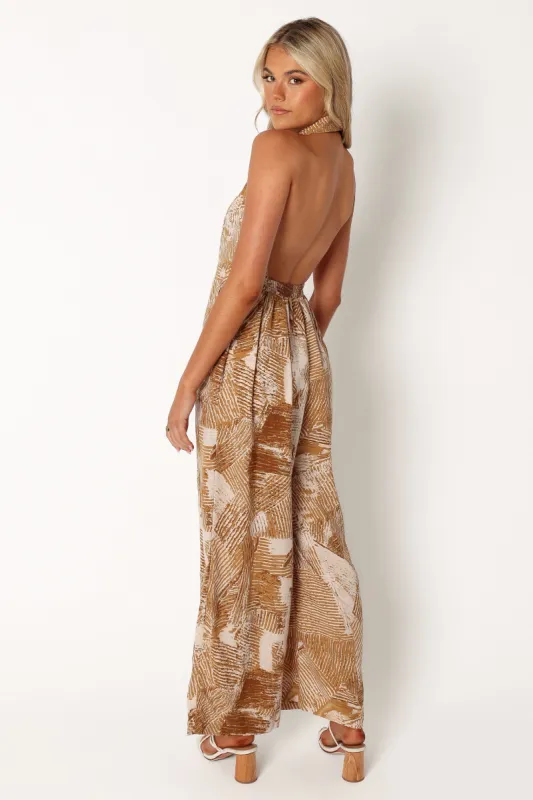 Velma Jumpsuit - Tan made by Petal & Pup