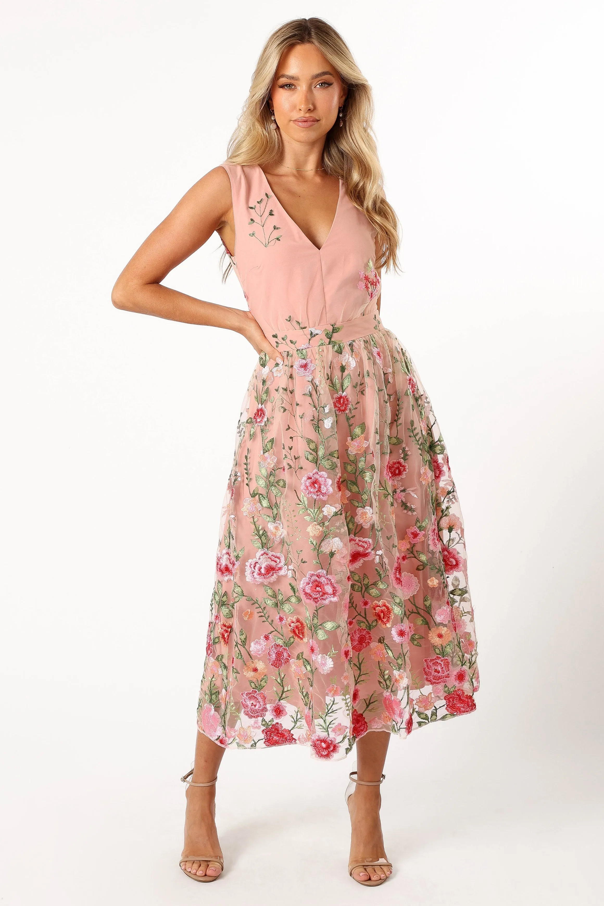 Wonderland Midi Dress - Pink Floral sold by Petal & Pup product image thumbnail 4