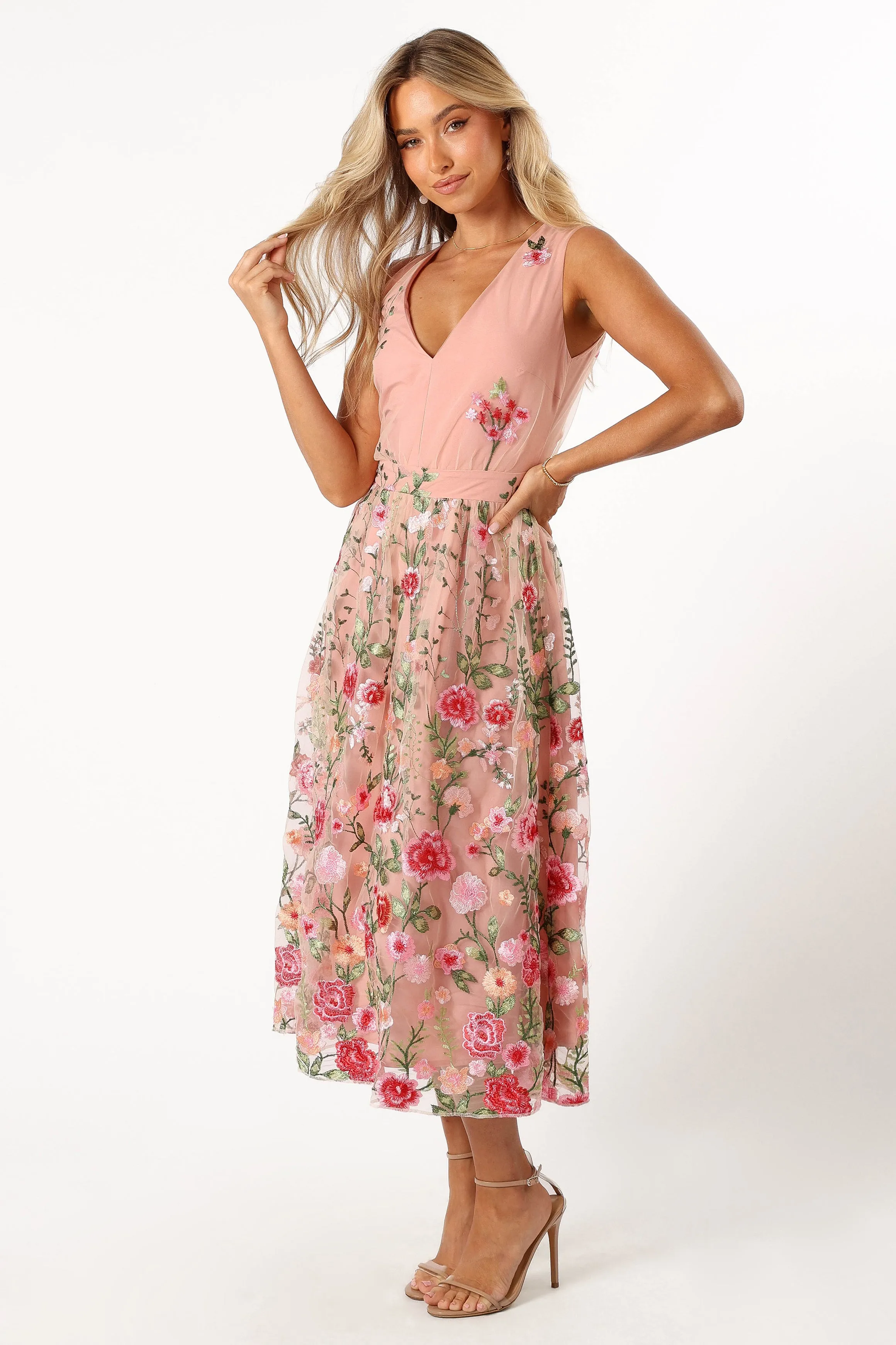 Wonderland Midi Dress - Pink Floral sold by Petal & Pup product image thumbnail 5