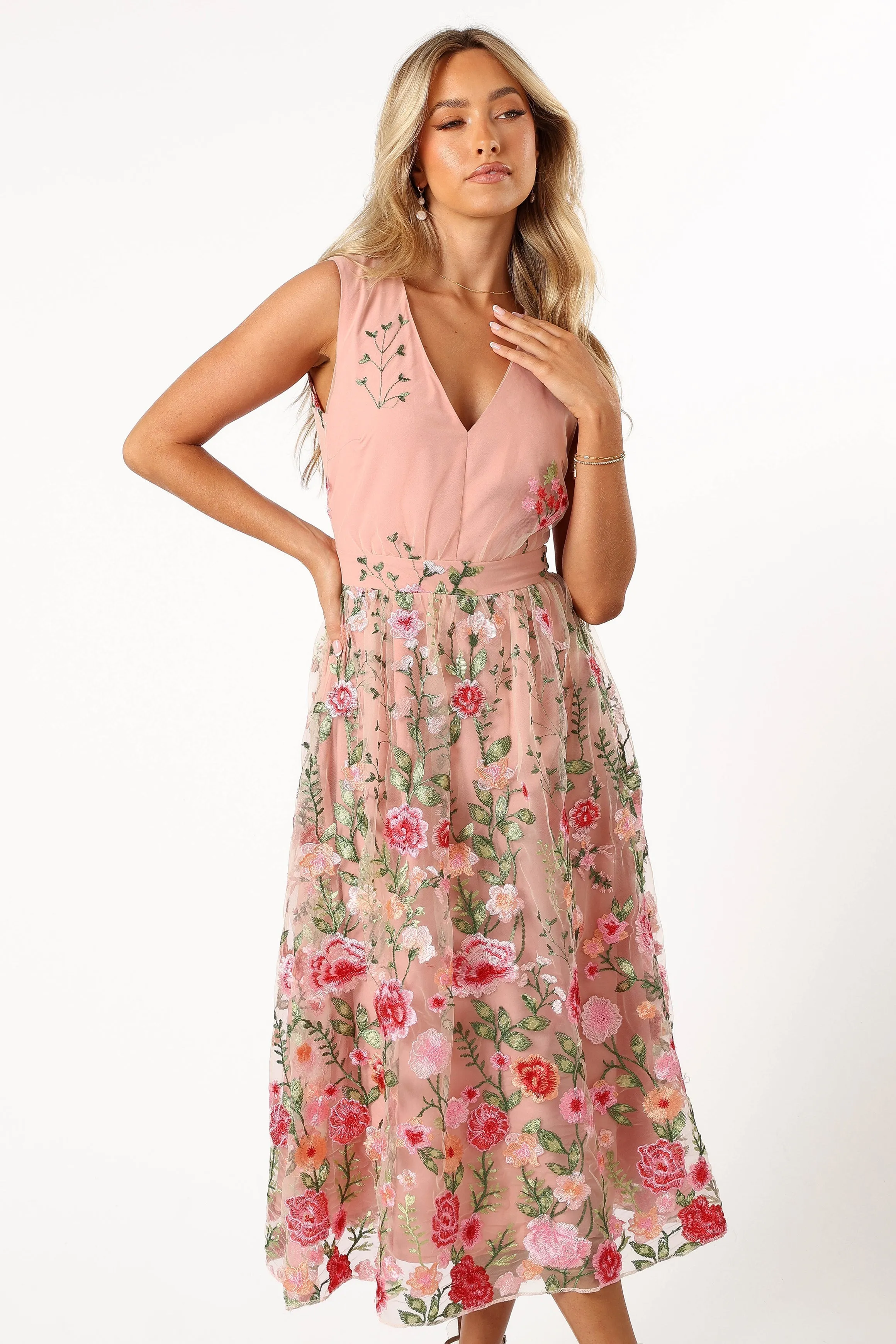 Wonderland Midi Dress - Pink Floral sold by Petal & Pup product image thumbnail 3