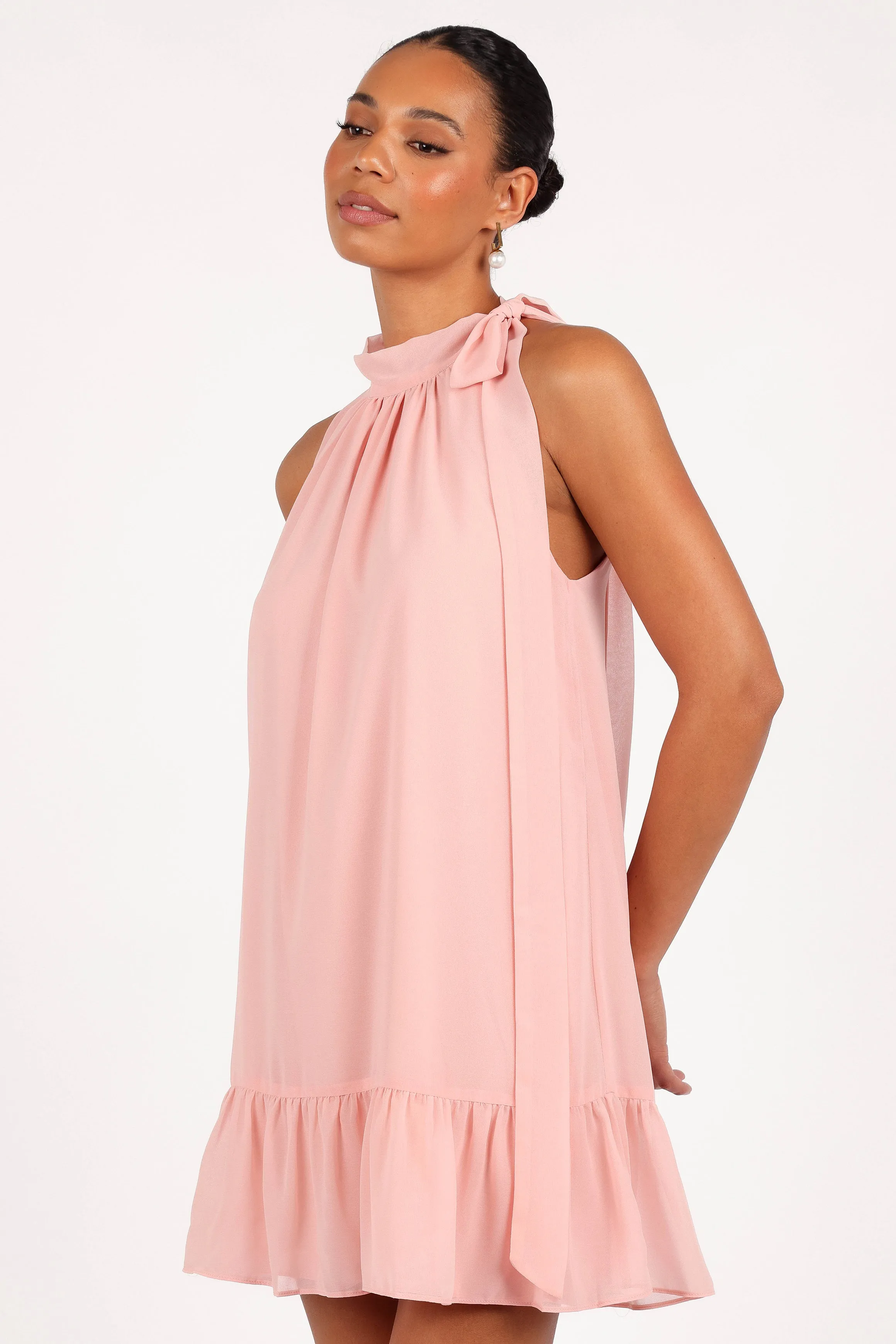 Victoria Halterneck Mini Dress - Petal Pink sold by Petal & Pup product image thumbnail 5