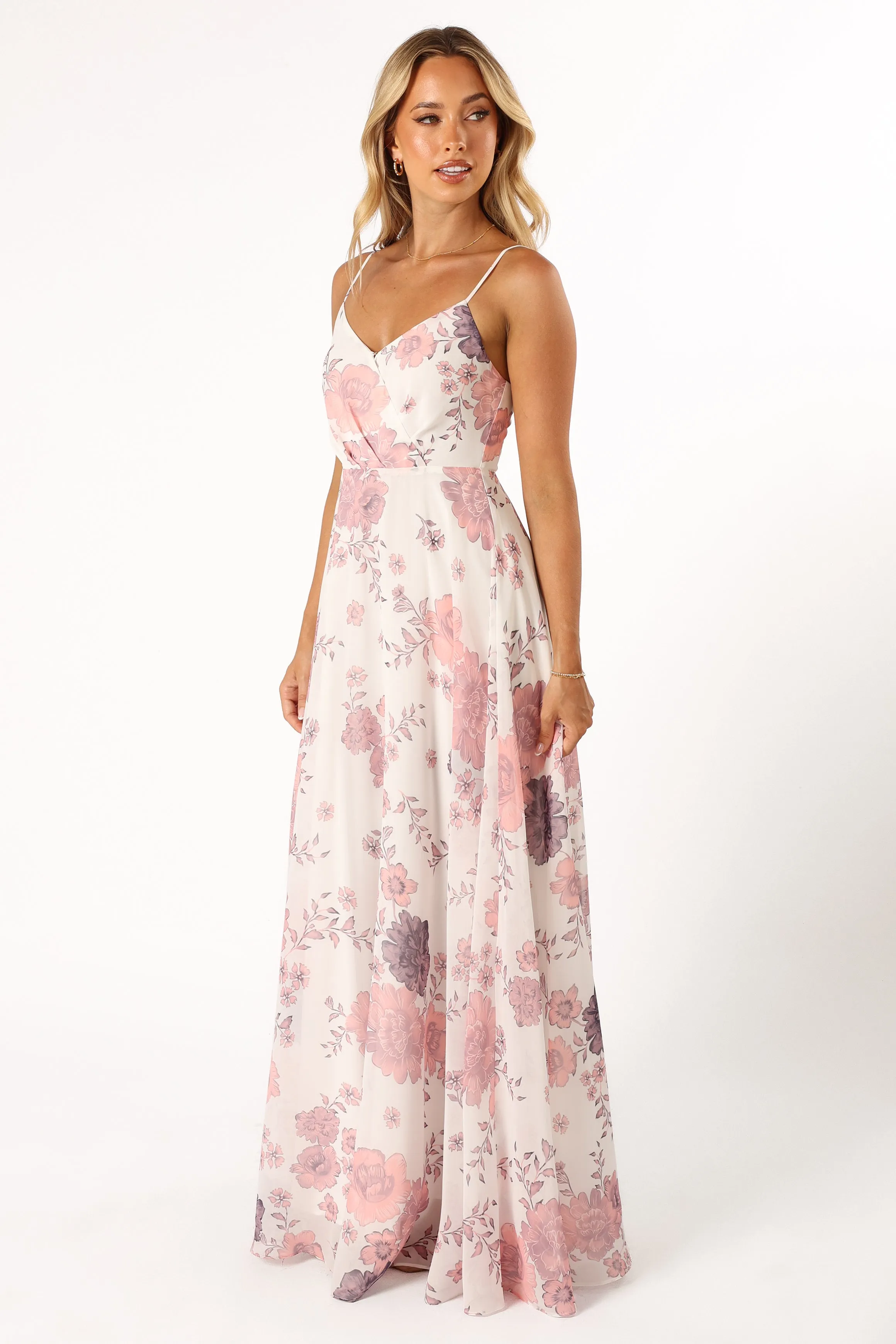 Madilyn Maxi Dress - White Floral sold by Petal & Pup product image thumbnail 4