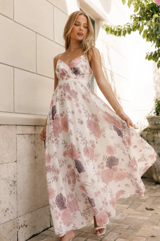 Madilyn Maxi Dress - White Floral made by Petal & Pup