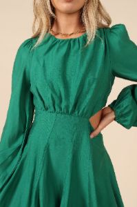 Dime Puff Sleeve Cutout Mini Dress - Emerald sold by Petal & Pup