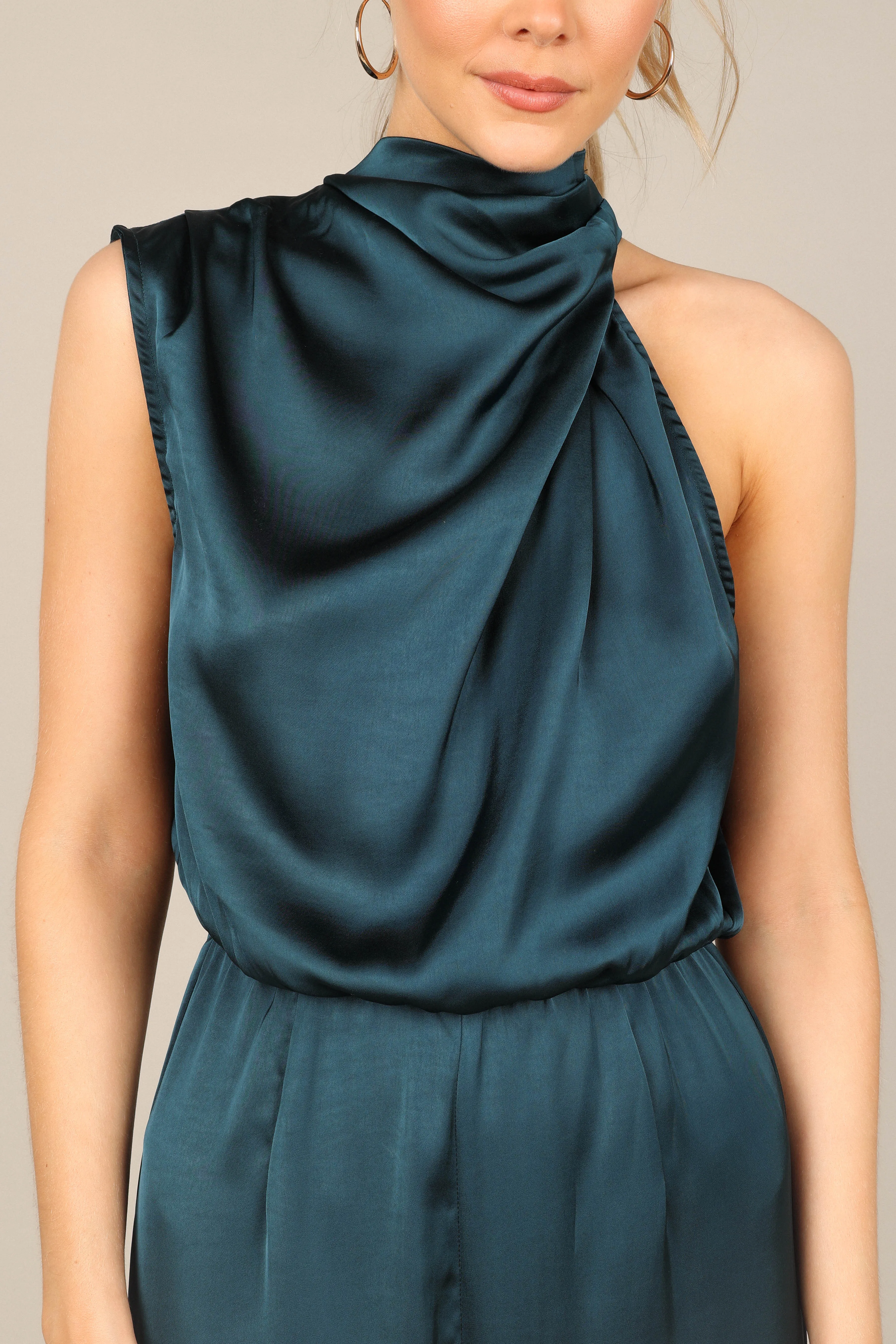 Savannah One Shoulder Jumpsuit - Teal sold by Petal & Pup product image thumbnail 2