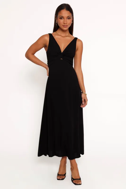 Archer Midi Dress - Black sold by Petal & Pup