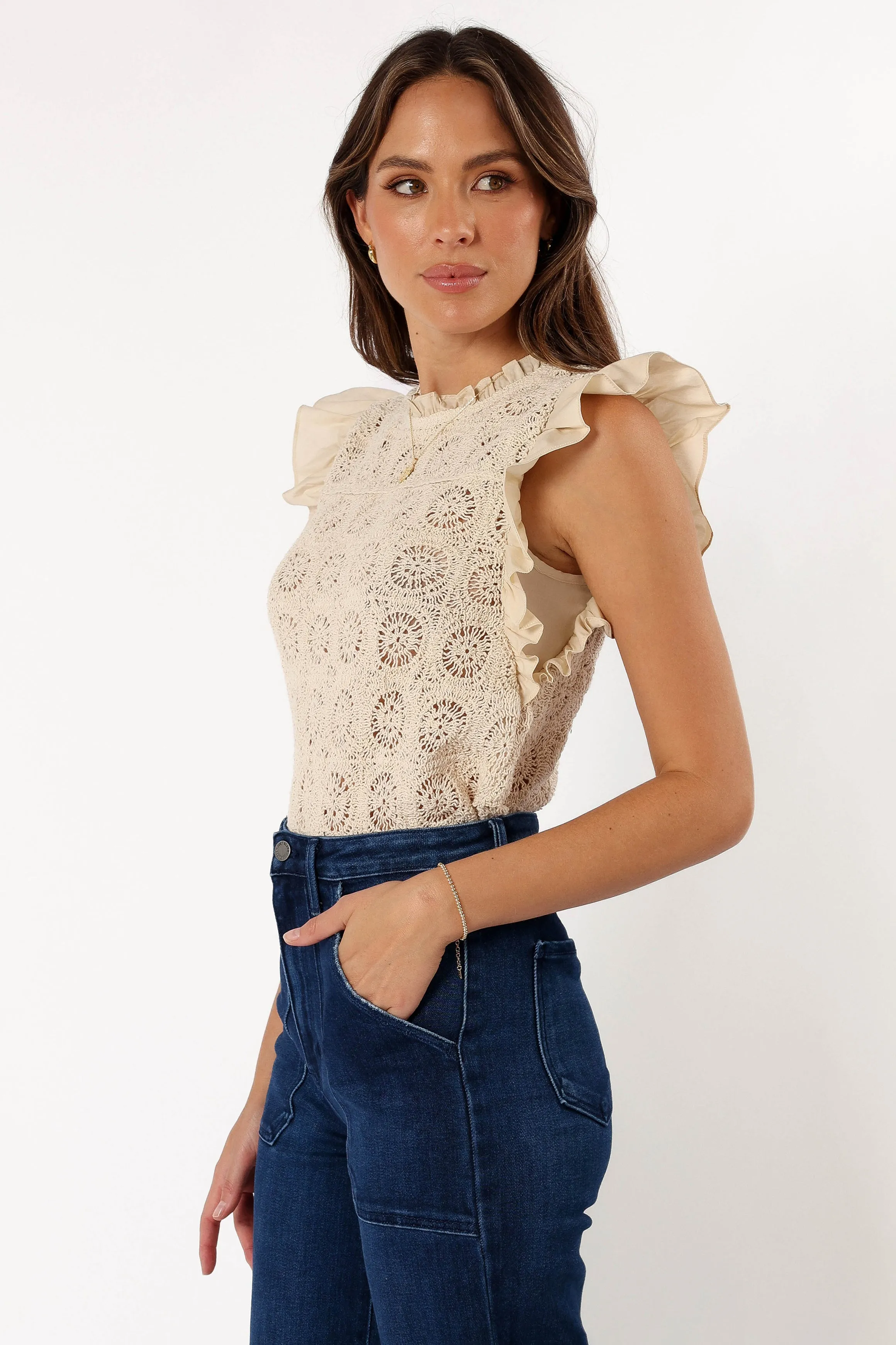 Fiona Knit Top - Natural sold by Petal & Pup product image thumbnail 2