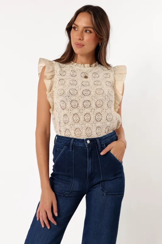 Fiona Knit Top - Natural sold by Petal & Pup
