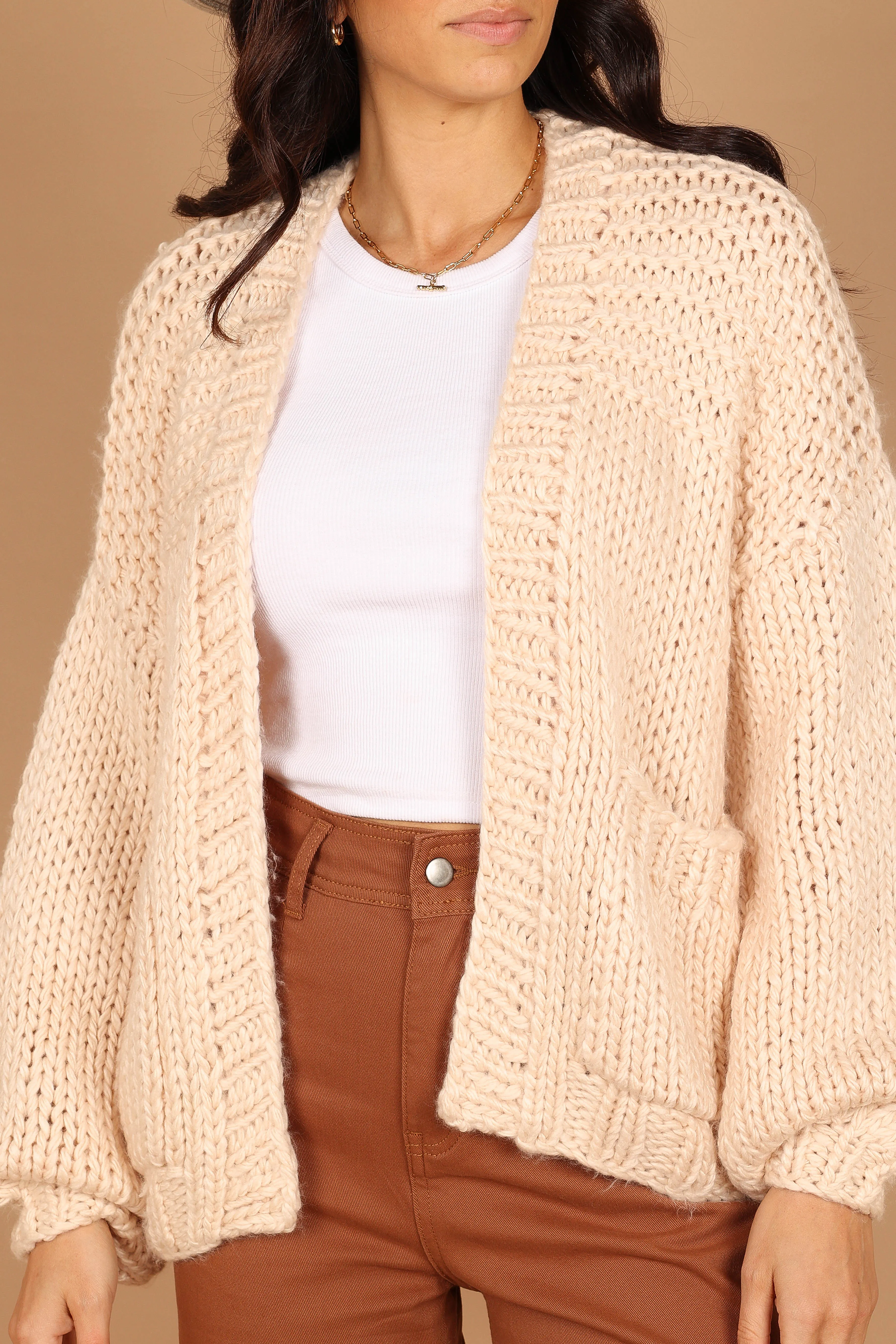 Cara Oversized Handknit Knit Sweater - Natural sold by Petal & Pup product image thumbnail 5