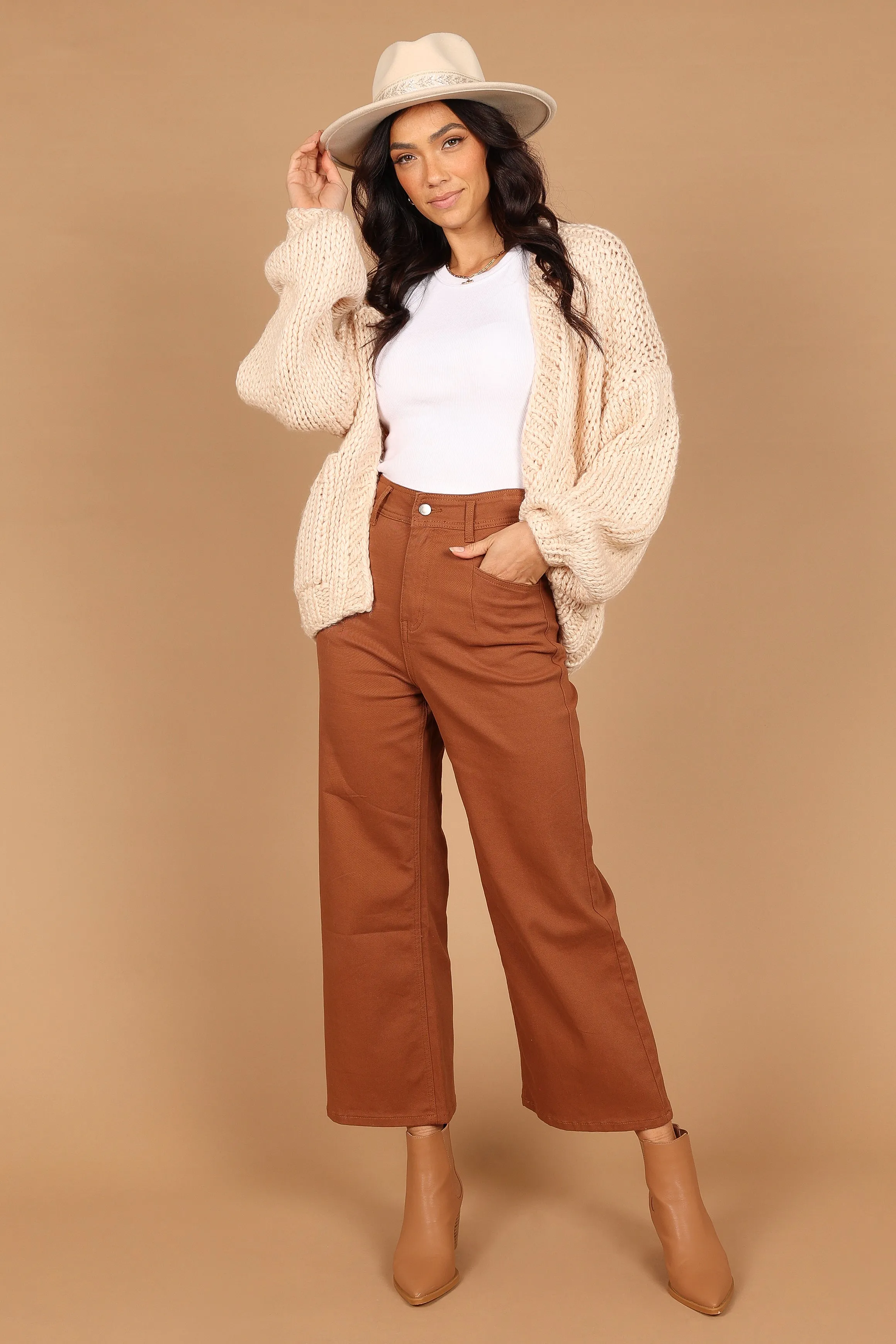 Cara Oversized Handknit Knit Sweater - Natural sold by Petal & Pup product image thumbnail 4