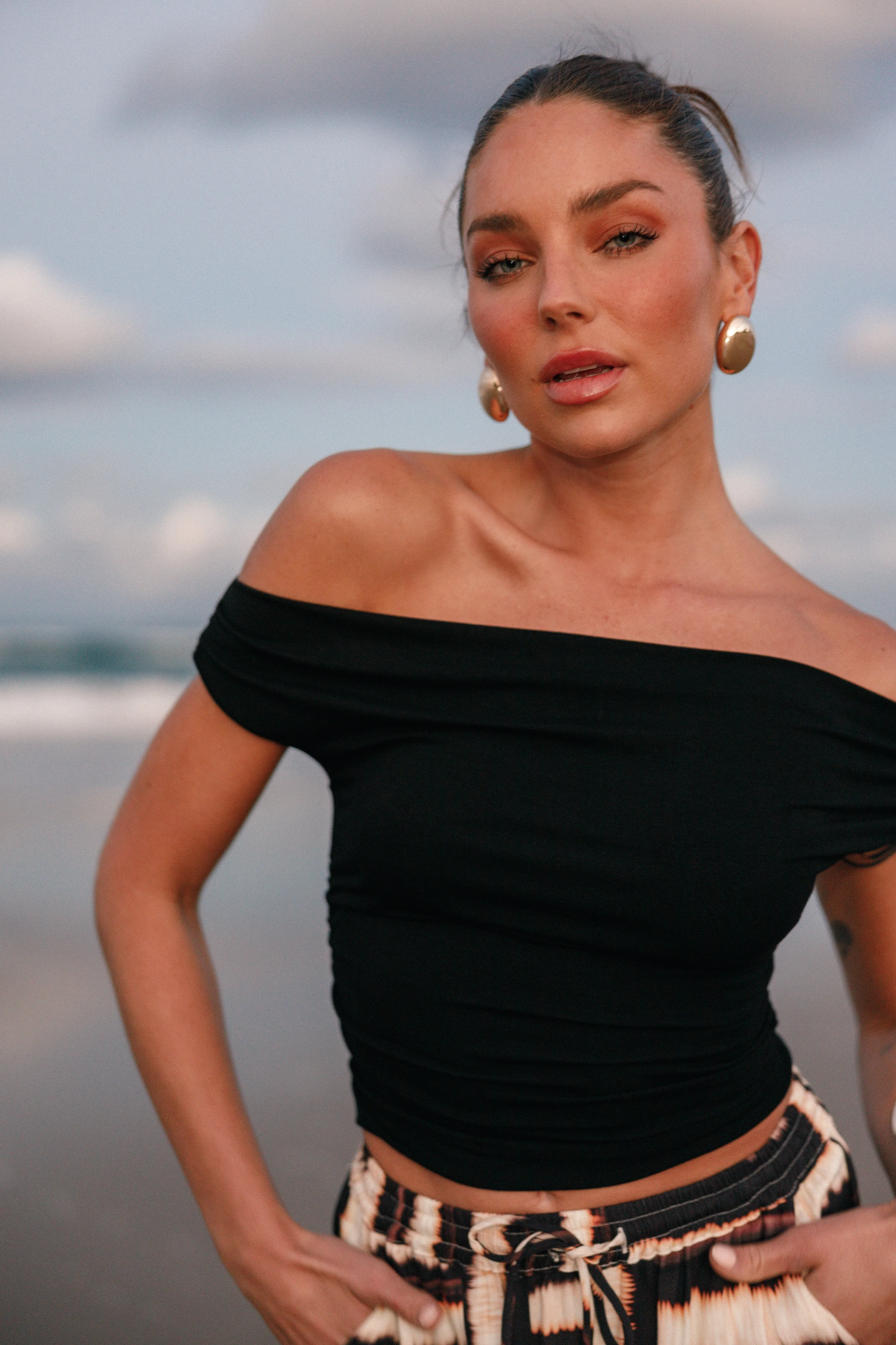 Lanna Off Shoulder Top - Black sold by Petal & Pup