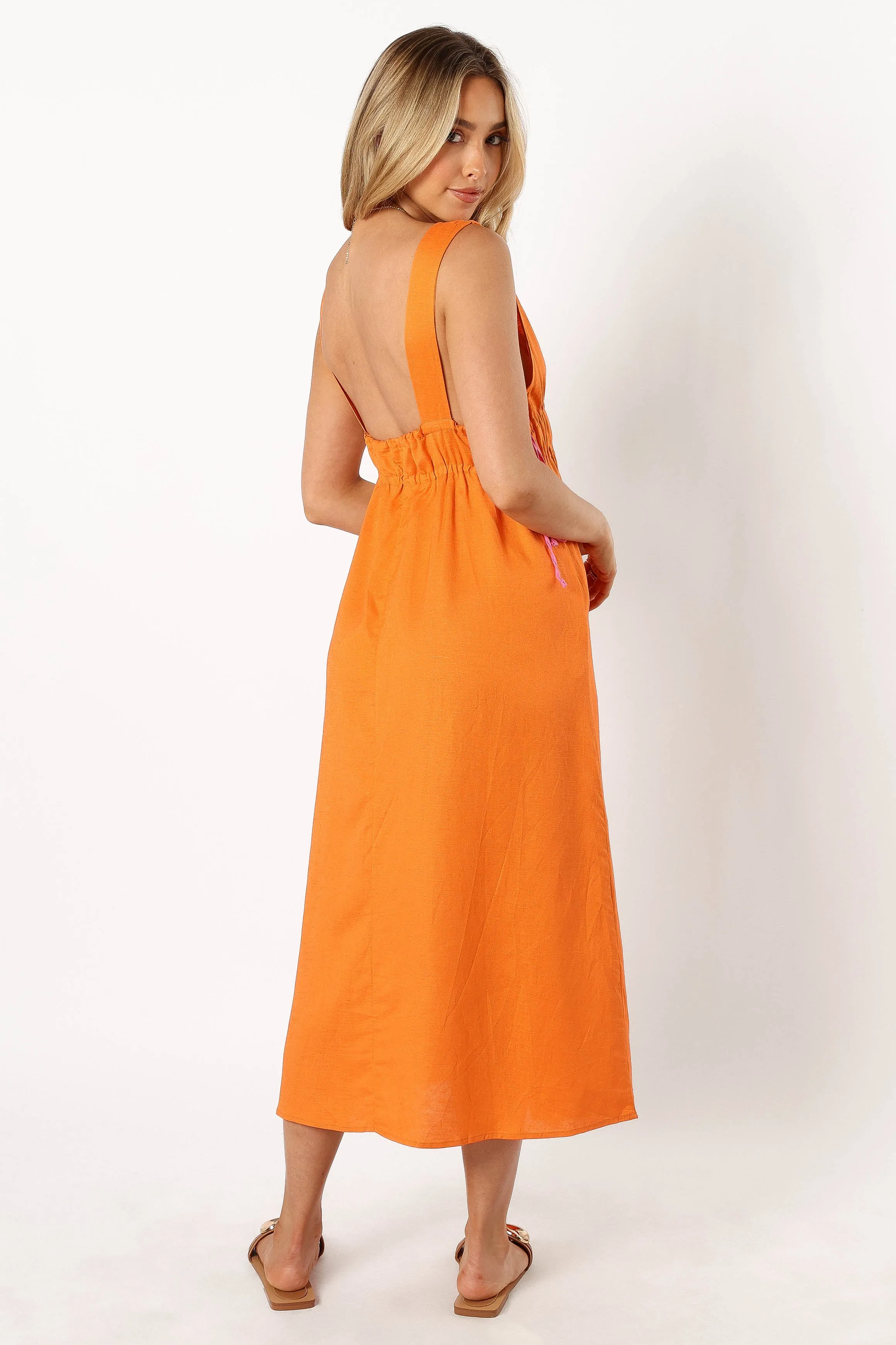 Lydia Midi Dress - Orange sold by Petal & Pup product image thumbnail 4