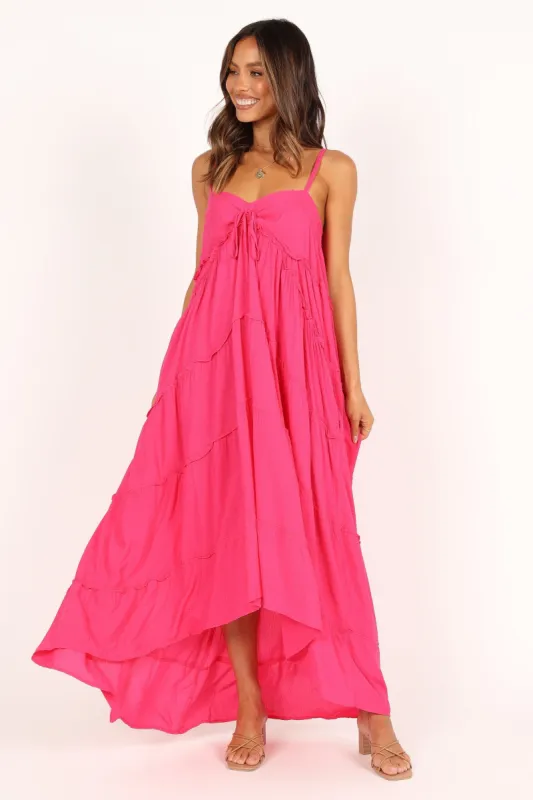Faye High Low Dress - Hot Pink sold by Petal & Pup