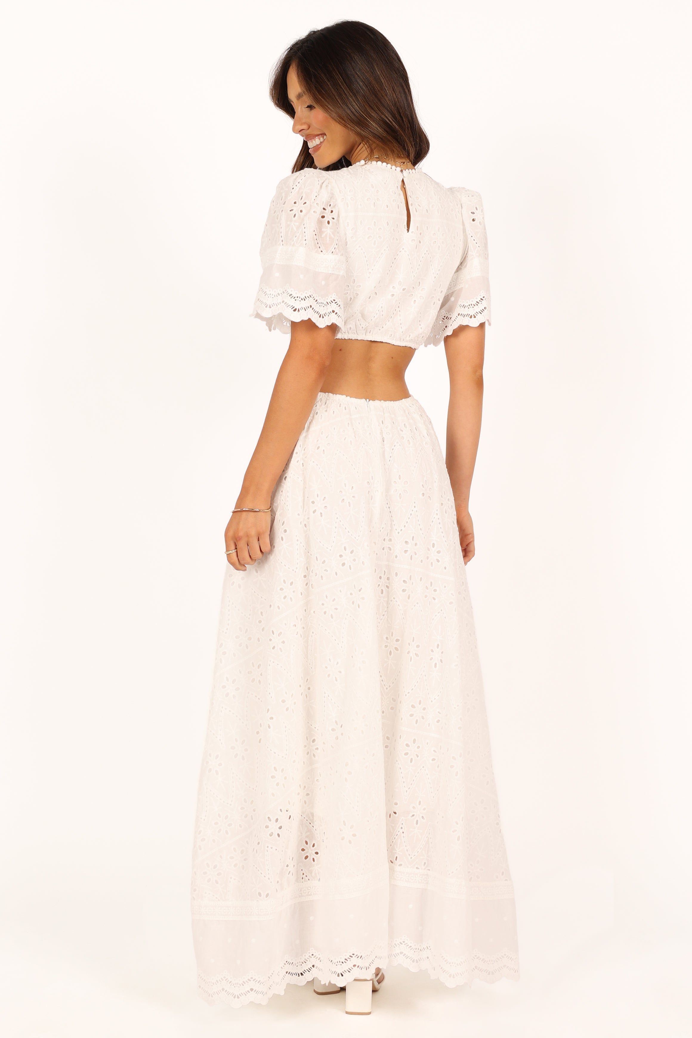 Merletto Cut Out Midi Dress - White sold by Petal & Pup product image thumbnail 8