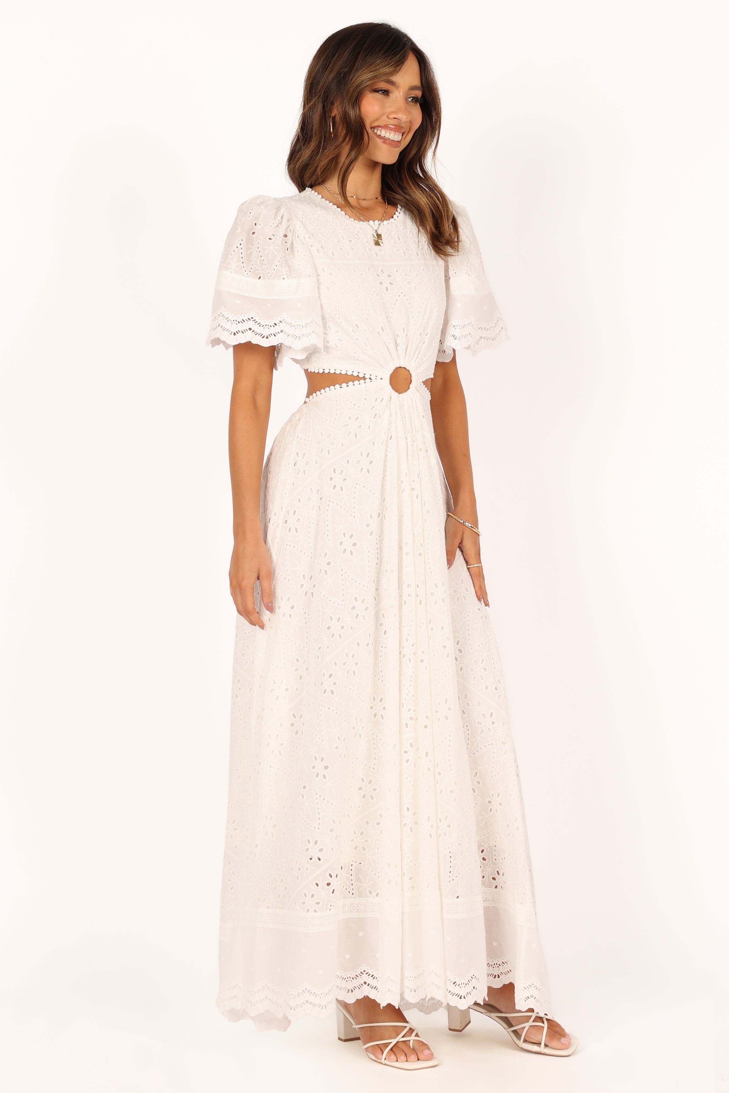 Merletto Cut Out Midi Dress - White sold by Petal & Pup product image thumbnail 9
