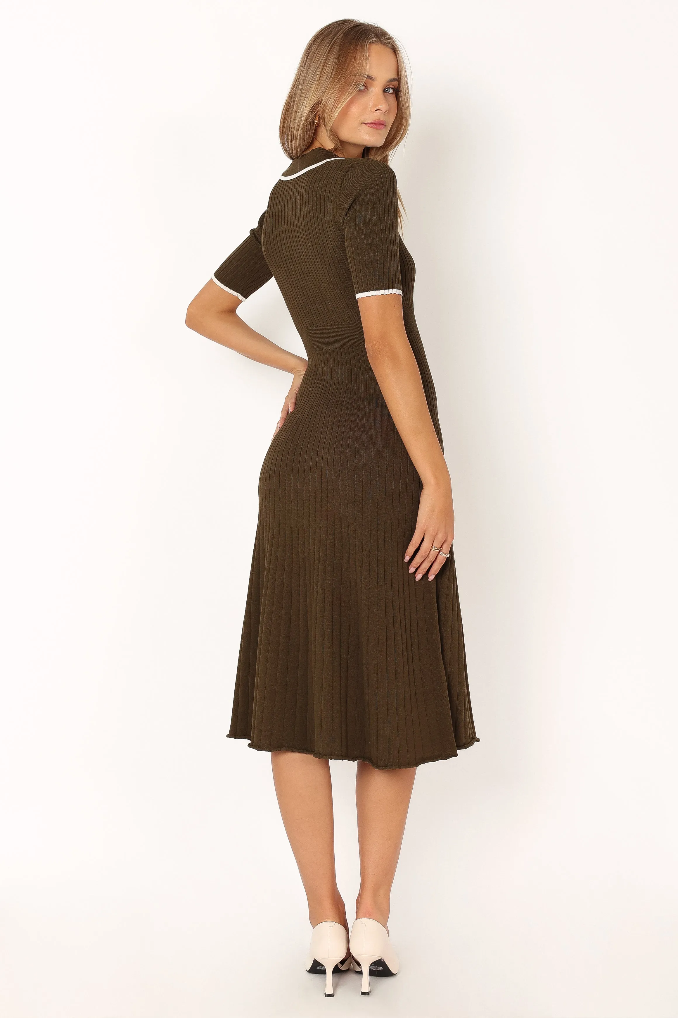 Diana Midi Dress - Olive sold by Petal & Pup product image thumbnail 5