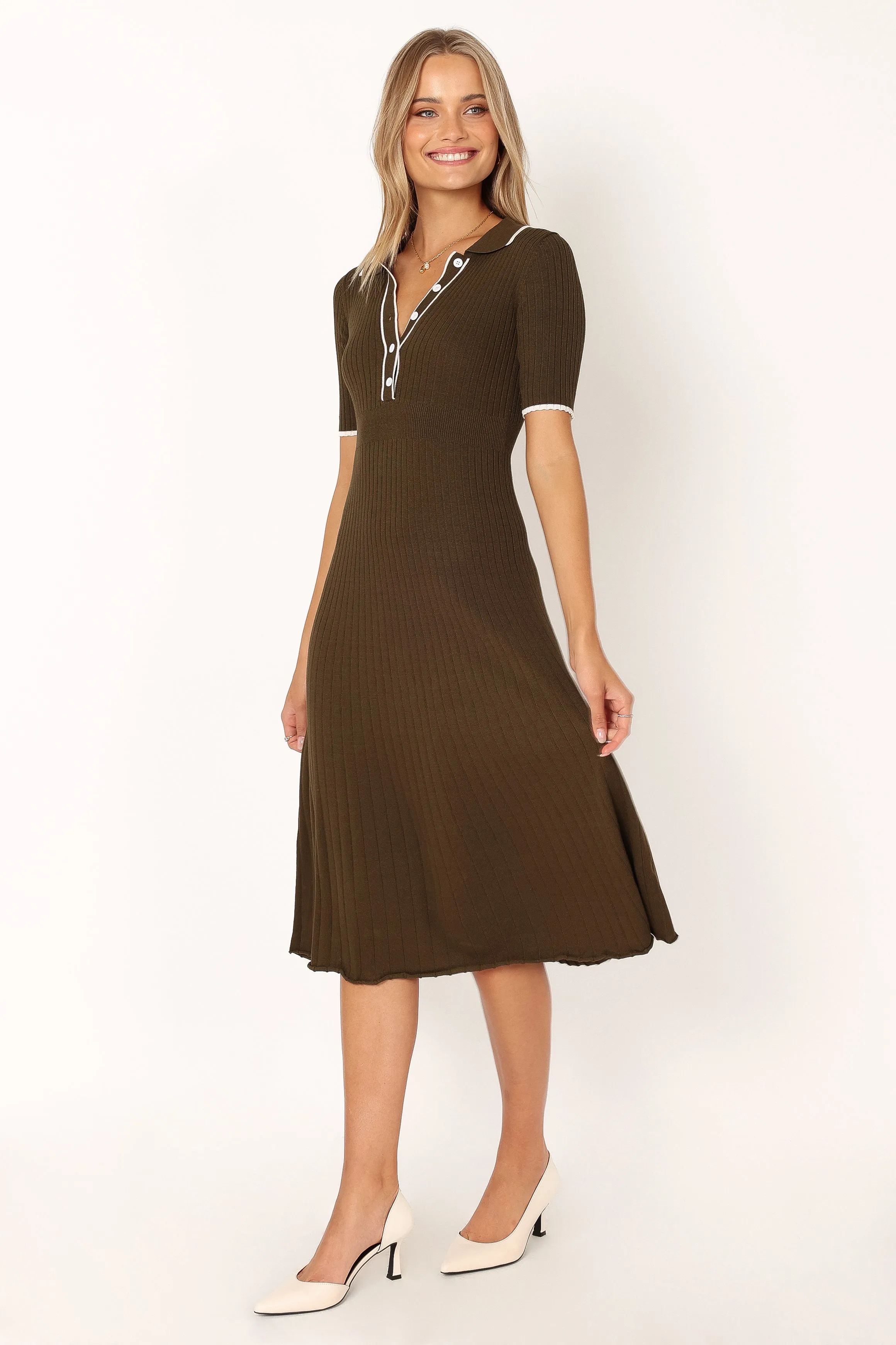 Diana Midi Dress - Olive sold by Petal & Pup product image thumbnail 2