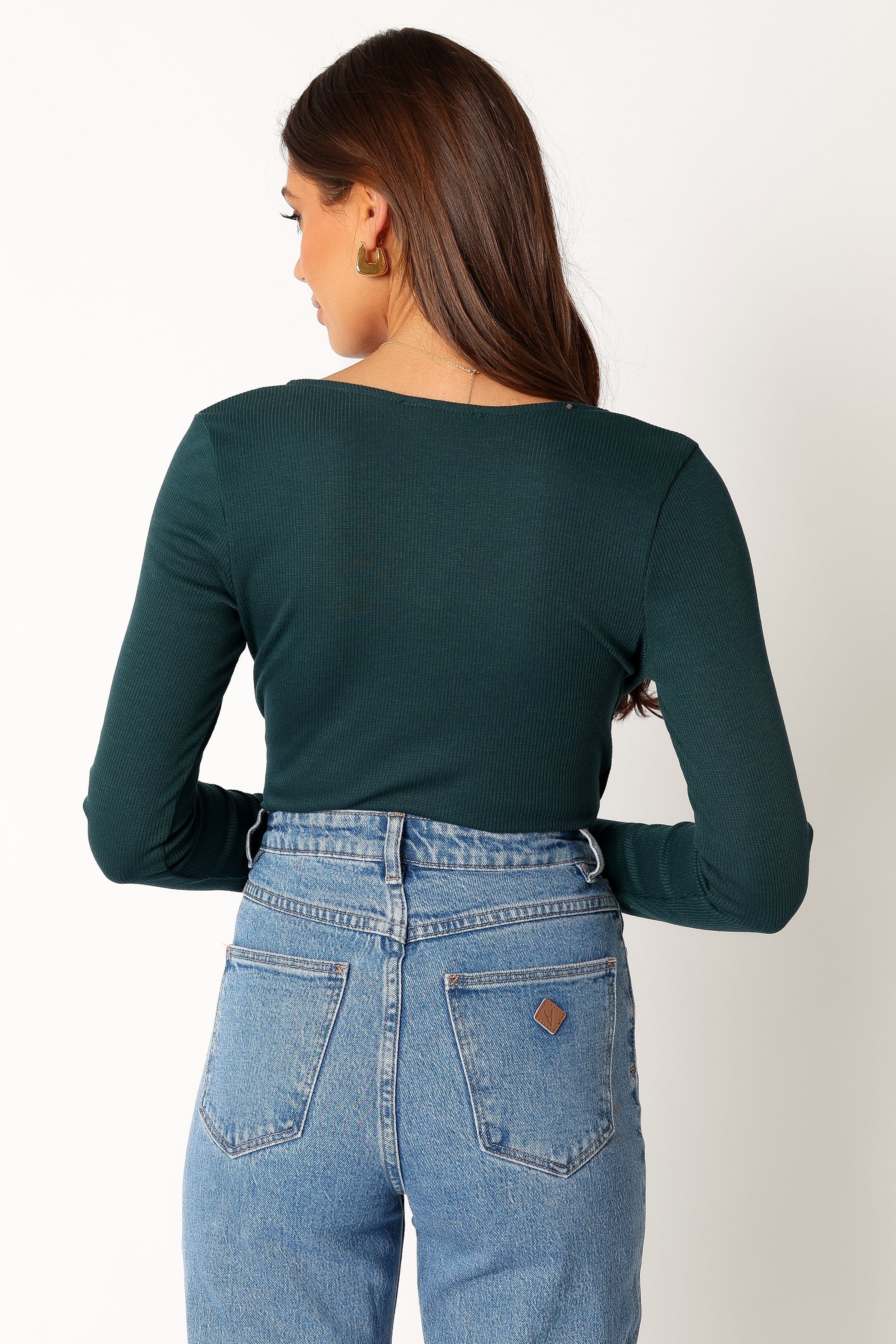 Wells Long Sleeve Bodysuit - Hunter Green sold by Petal & Pup product image thumbnail 3
