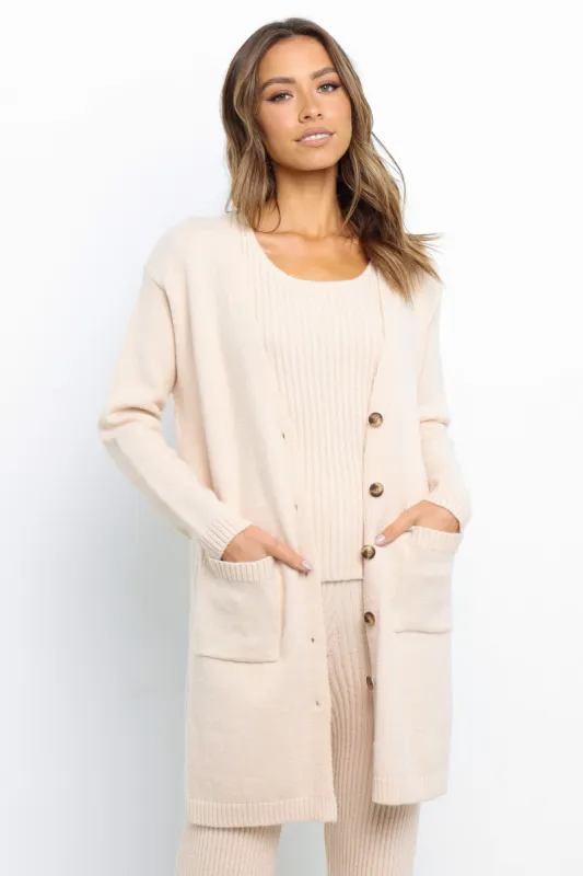 Mickey Cardigan - Light Beige sold by Petal & Pup