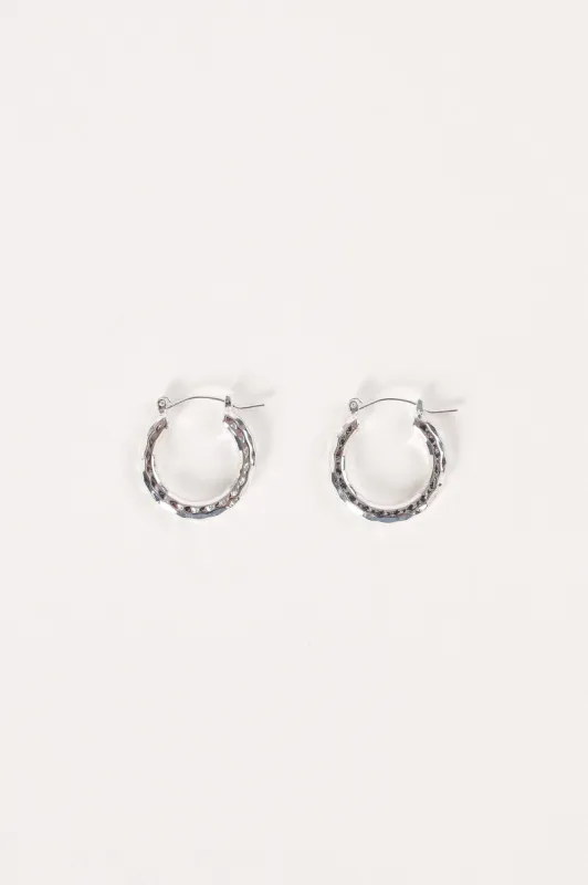 Kennedy Hoop Earrings - Silver sold by Petal & Pup