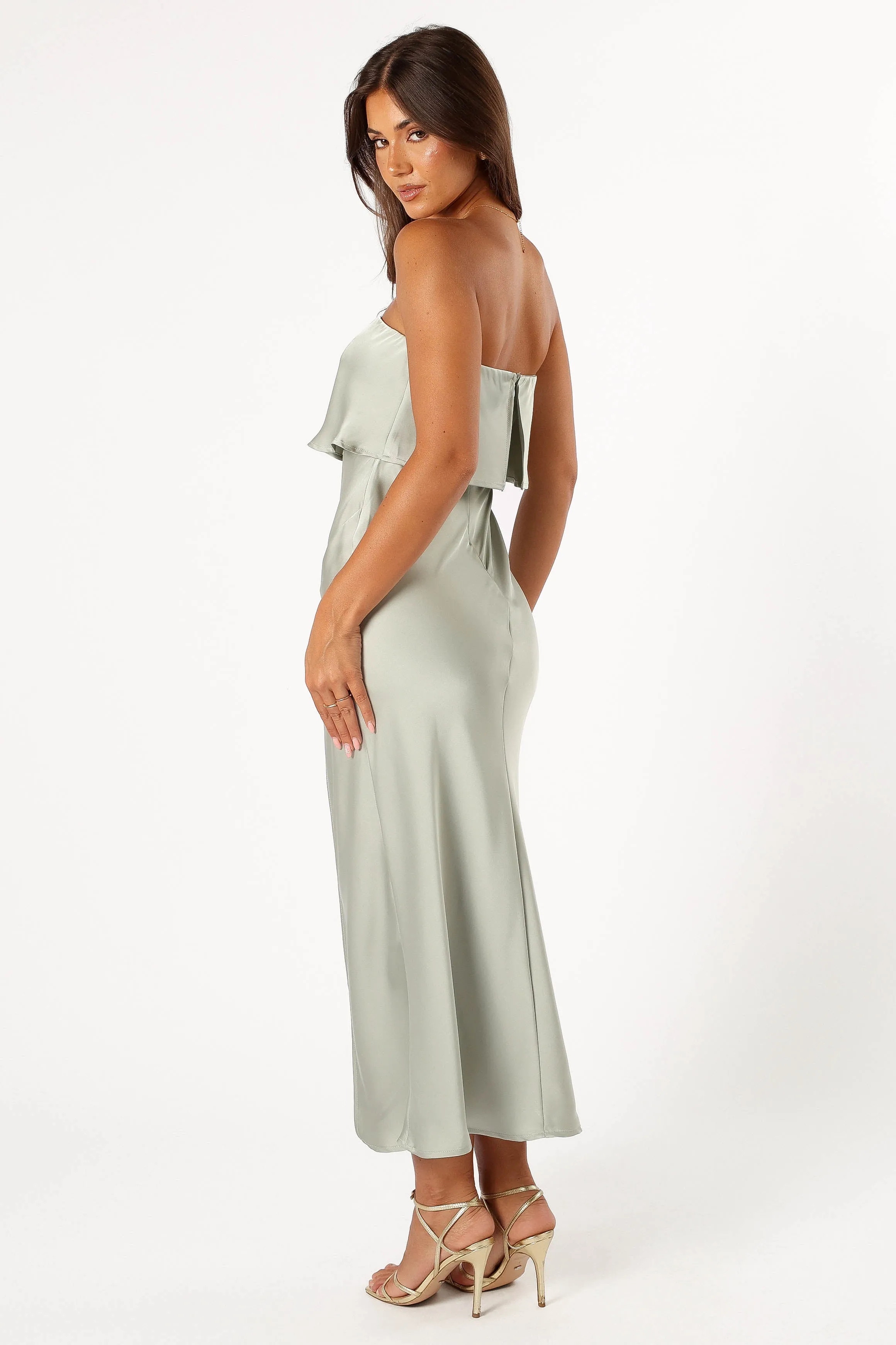 Vienna Strapless Midi Dress - Sage sold by Petal & Pup product image thumbnail 5