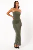 Brixley Strapless Maxi Dress - Khaki sold by Petal & Pup