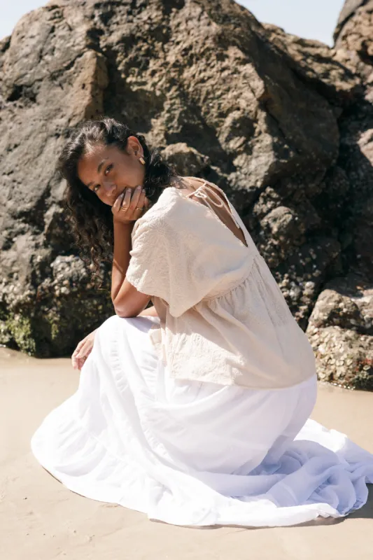 Madelyn Top - Cream sold by Petal & Pup