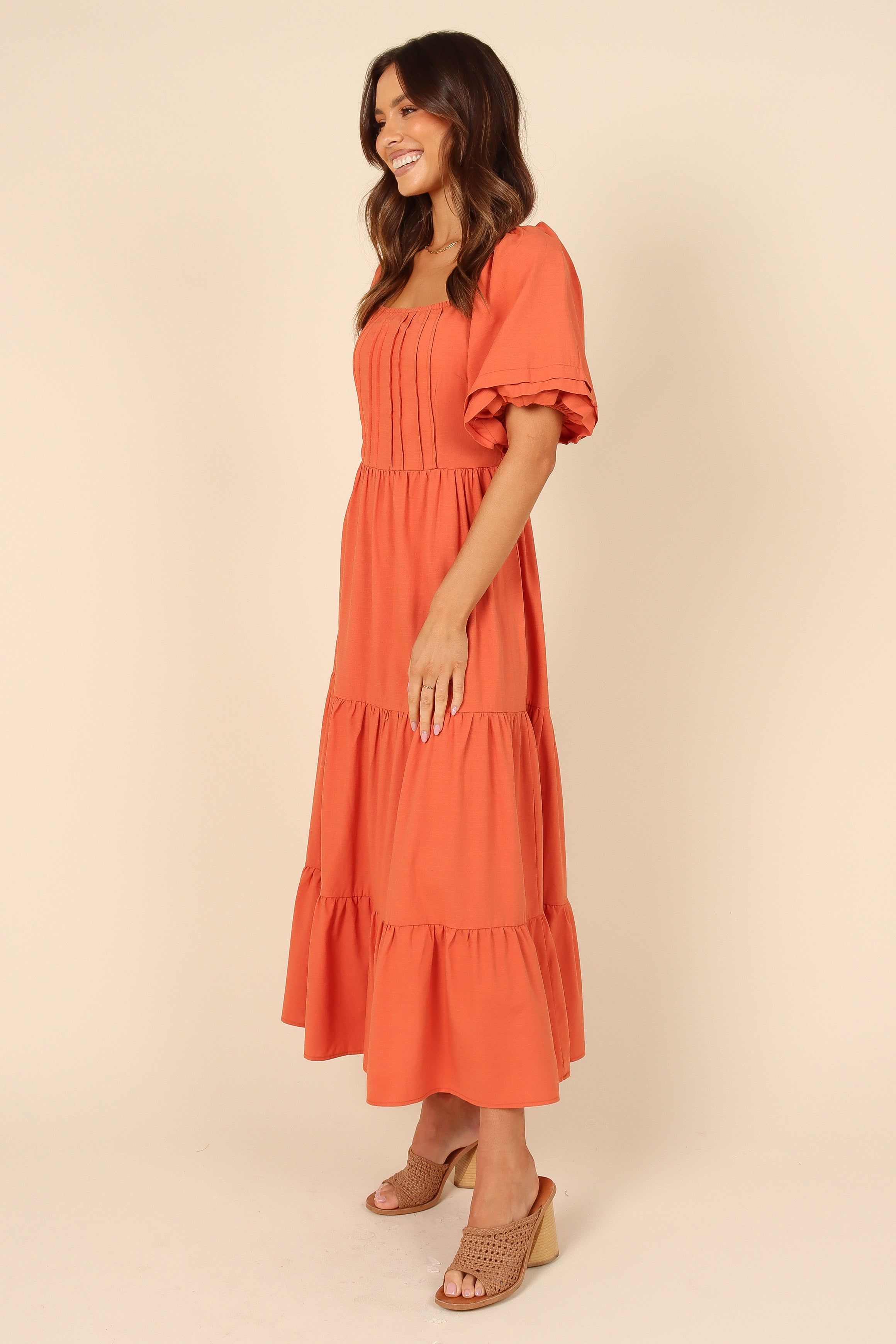 Kamila Tiered Dress - Rust sold by Petal & Pup product image thumbnail 3