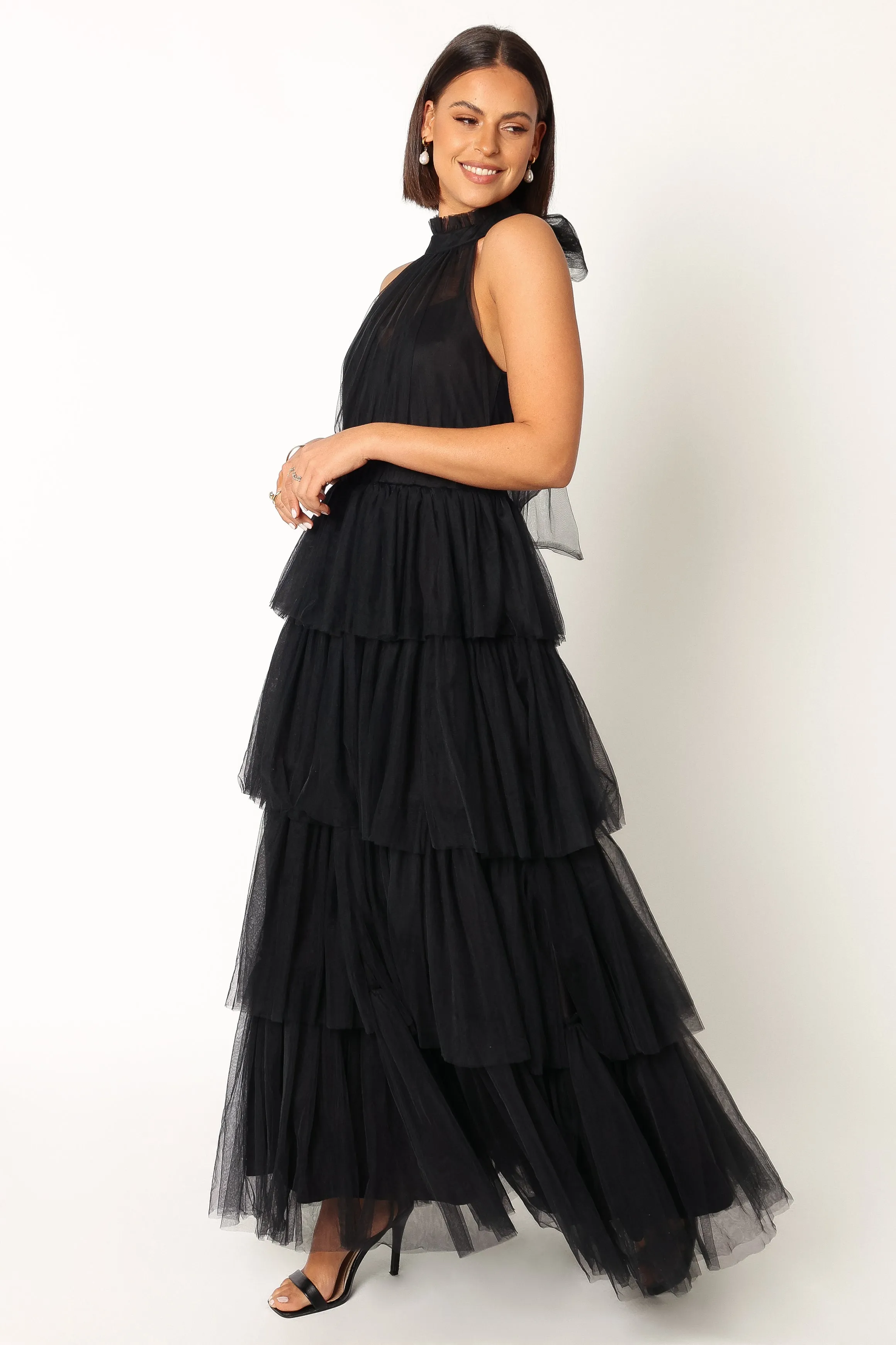 Frances Halterneck Maxi Dress - Black sold by Petal & Pup product image thumbnail 3