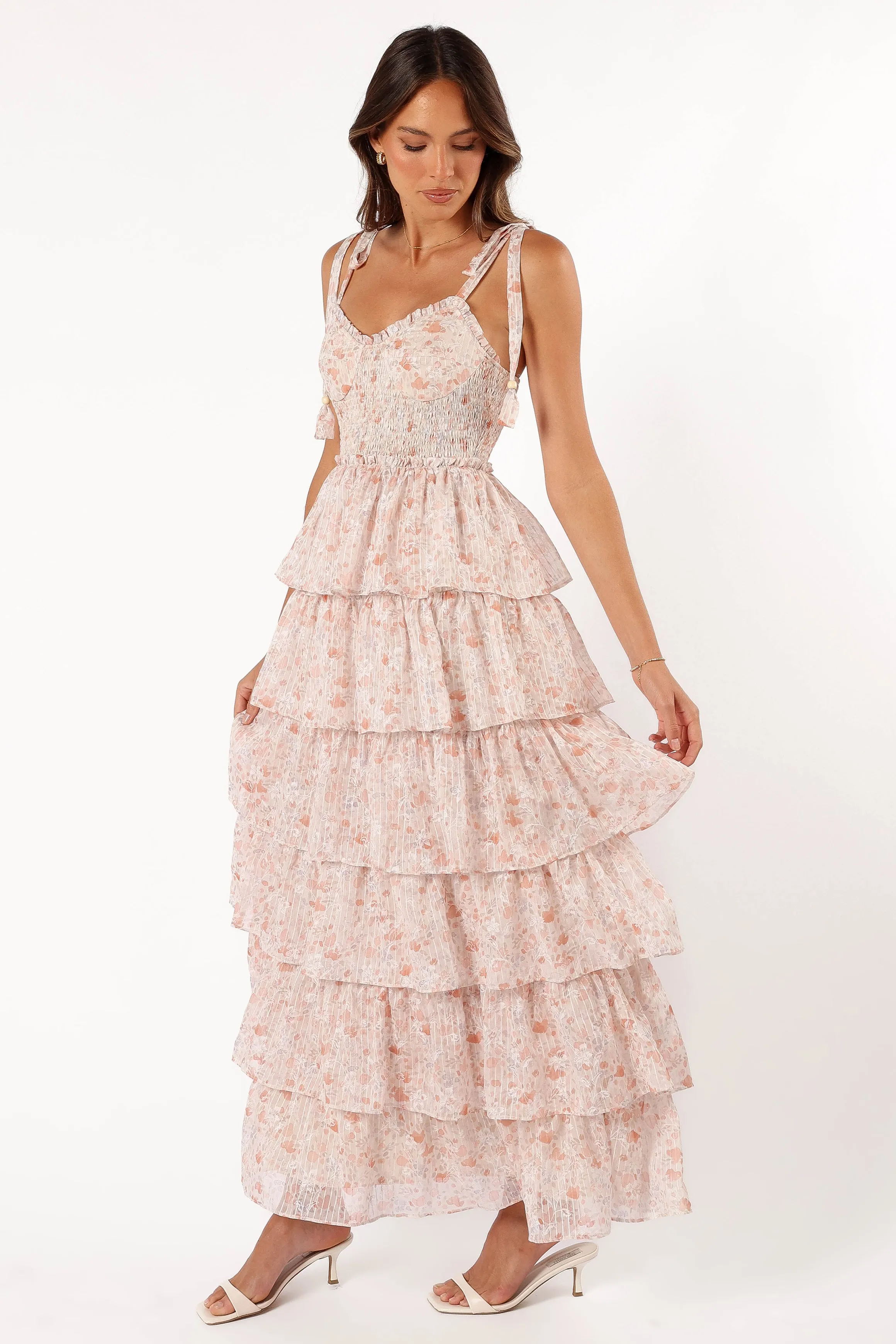 Kristah Maxi Dress - Peach Floral sold by Petal & Pup product image thumbnail 3