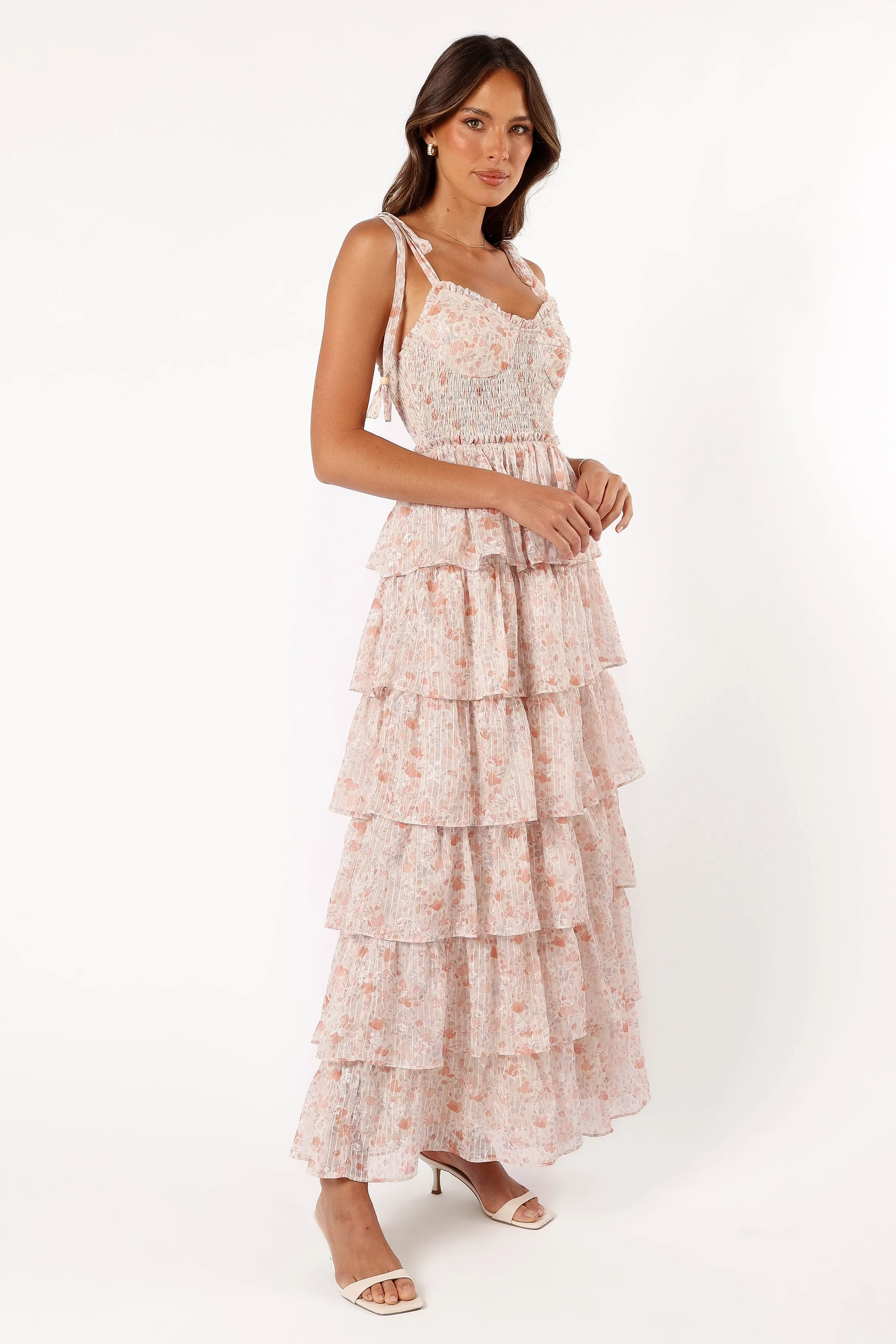 Kristah Maxi Dress - Peach Floral sold by Petal & Pup product image thumbnail 5