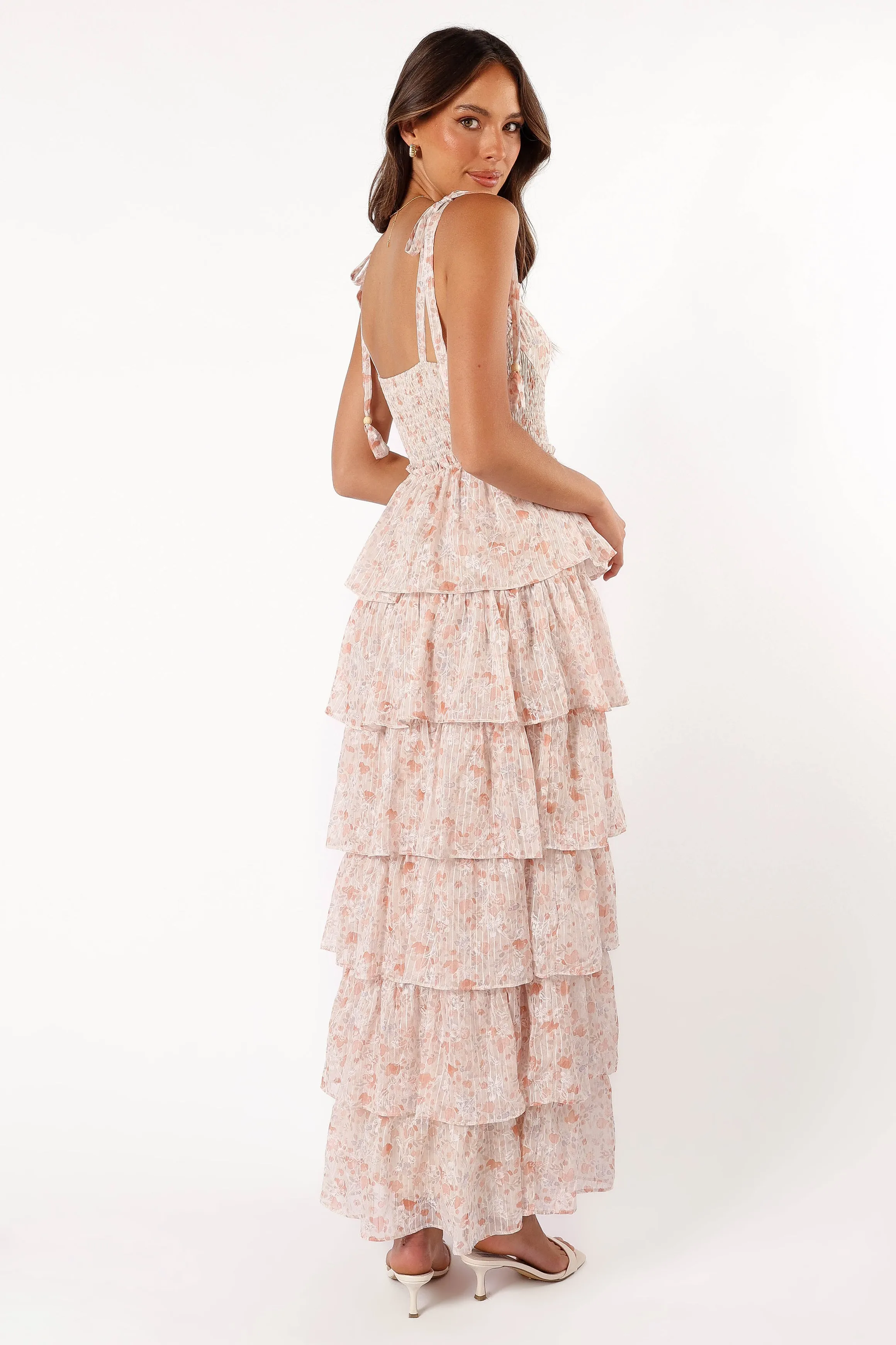 Kristah Maxi Dress - Peach Floral sold by Petal & Pup product image thumbnail 4