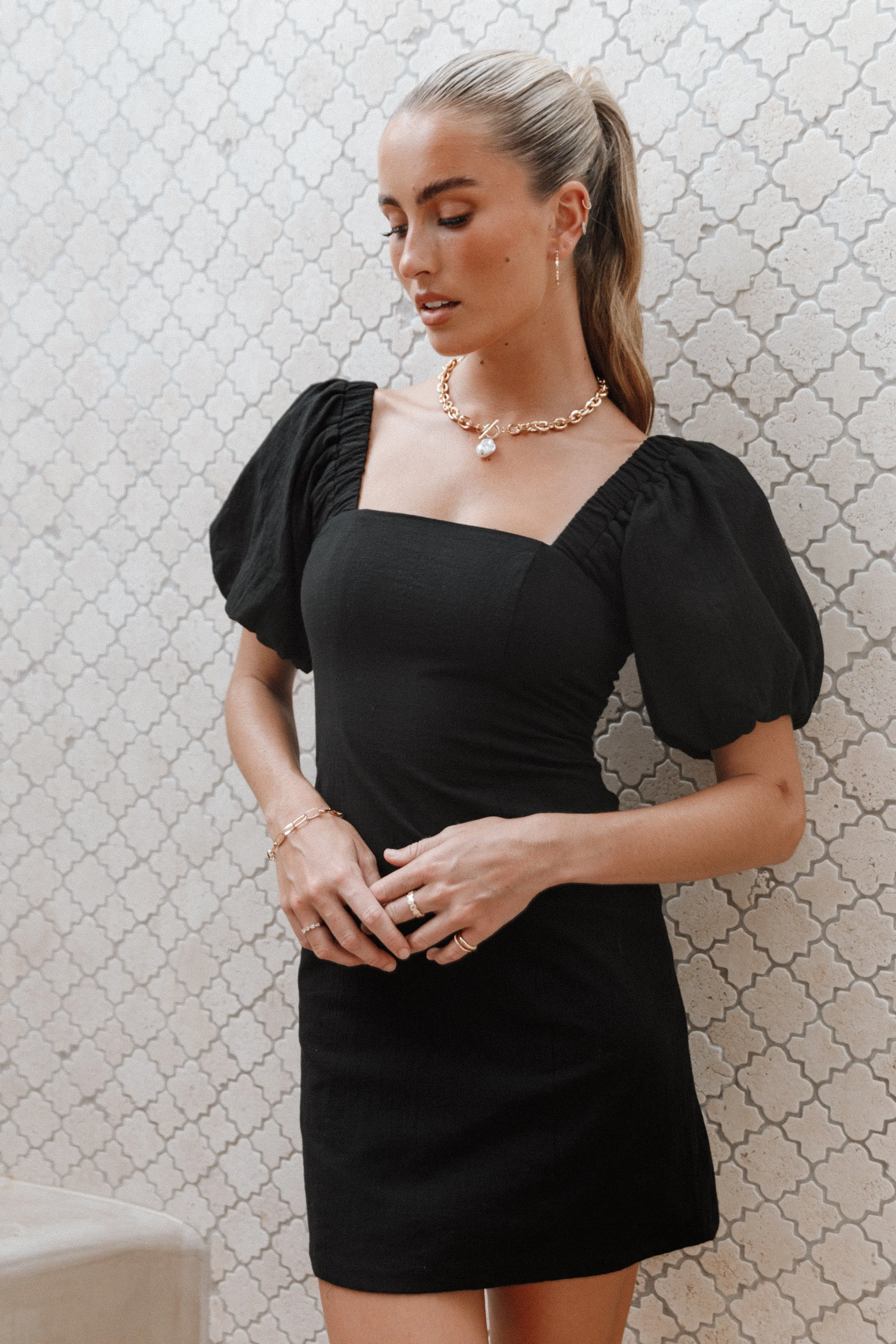 Tuscany Dress - Black sold by Petal & Pup