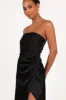 Kara Strapless Maxi Dress - Black sold by Petal & Pup