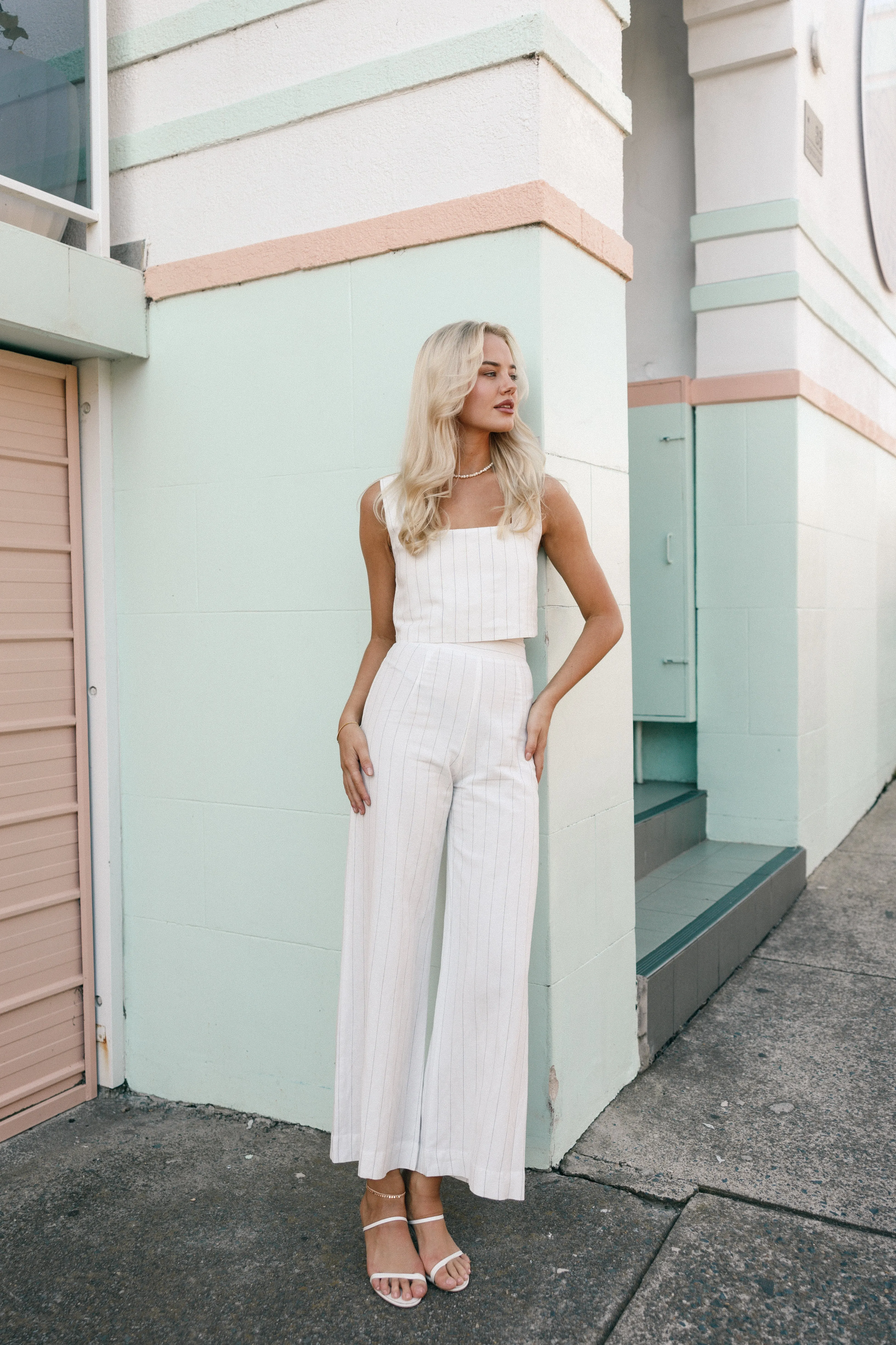 Windsor Pant - White Stripe sold by Petal & Pup product image thumbnail 2