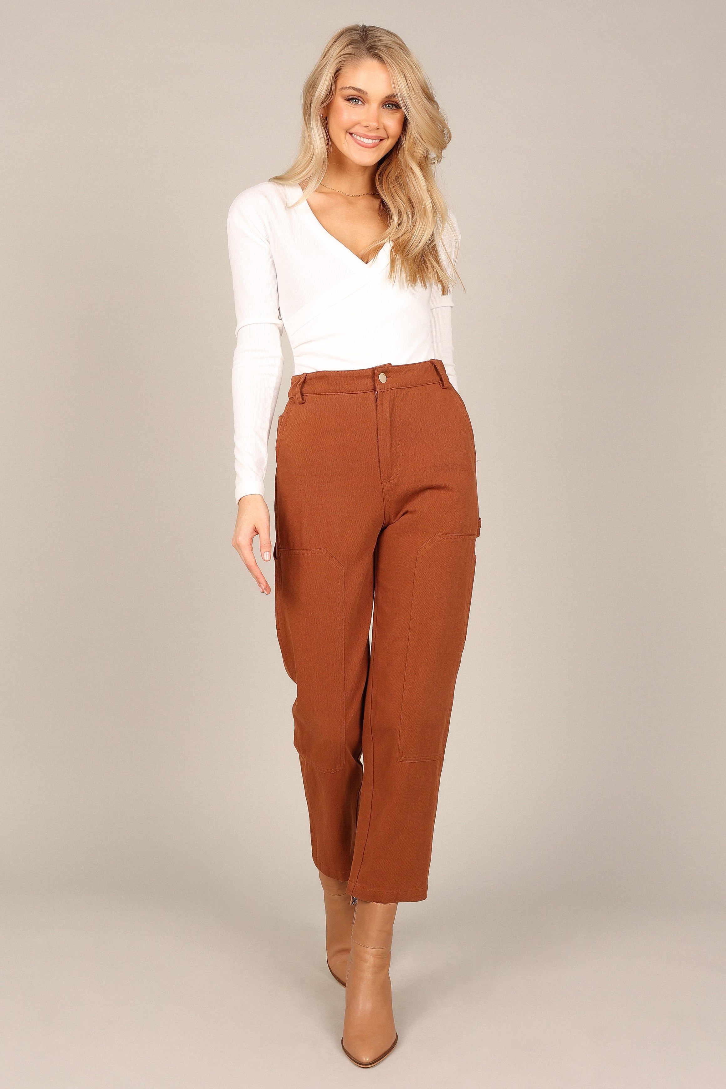 Jones High Waisted Pants - Brick sold by Petal & Pup product image thumbnail 4