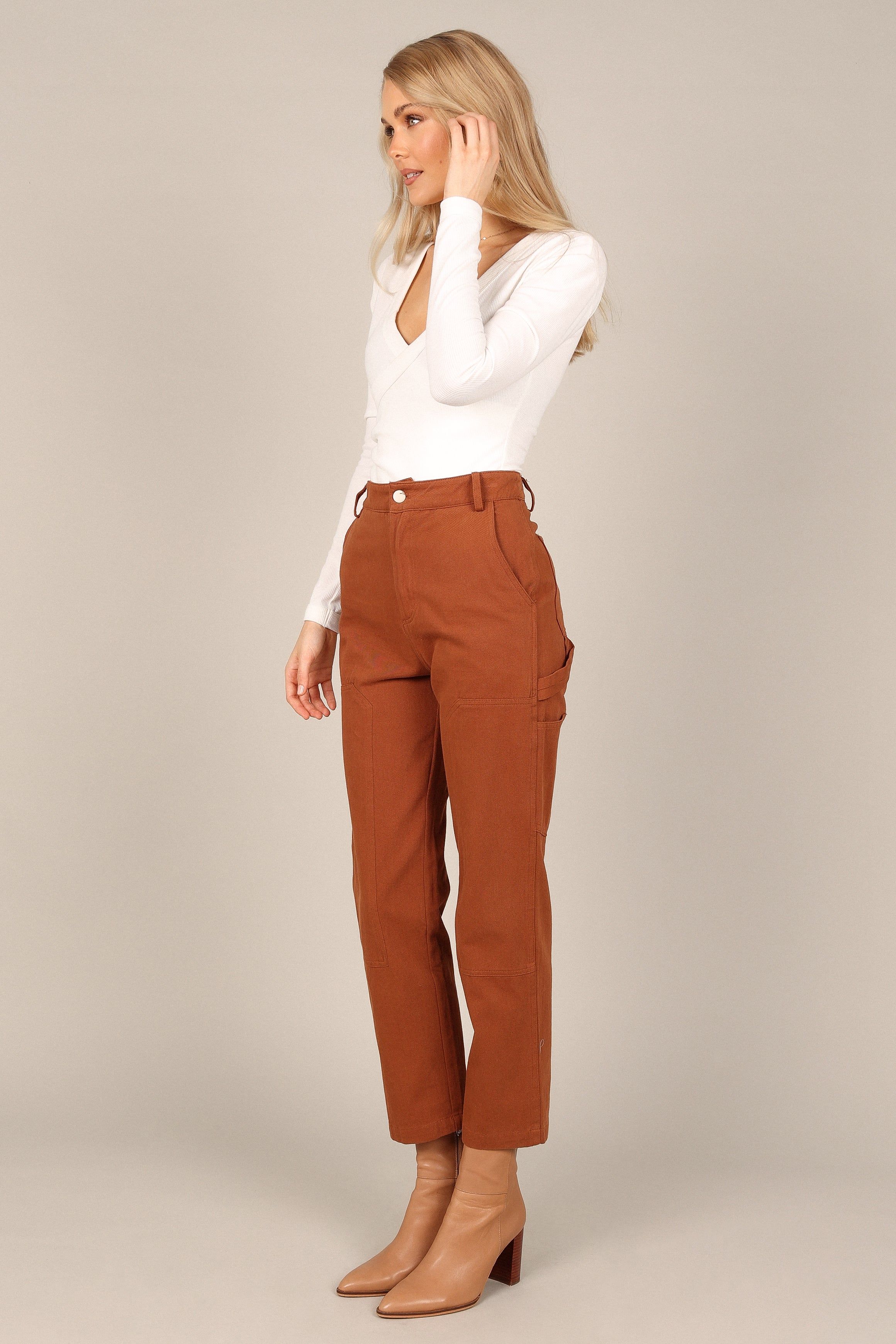 Jones High Waisted Pants - Brick sold by Petal & Pup product image thumbnail 5