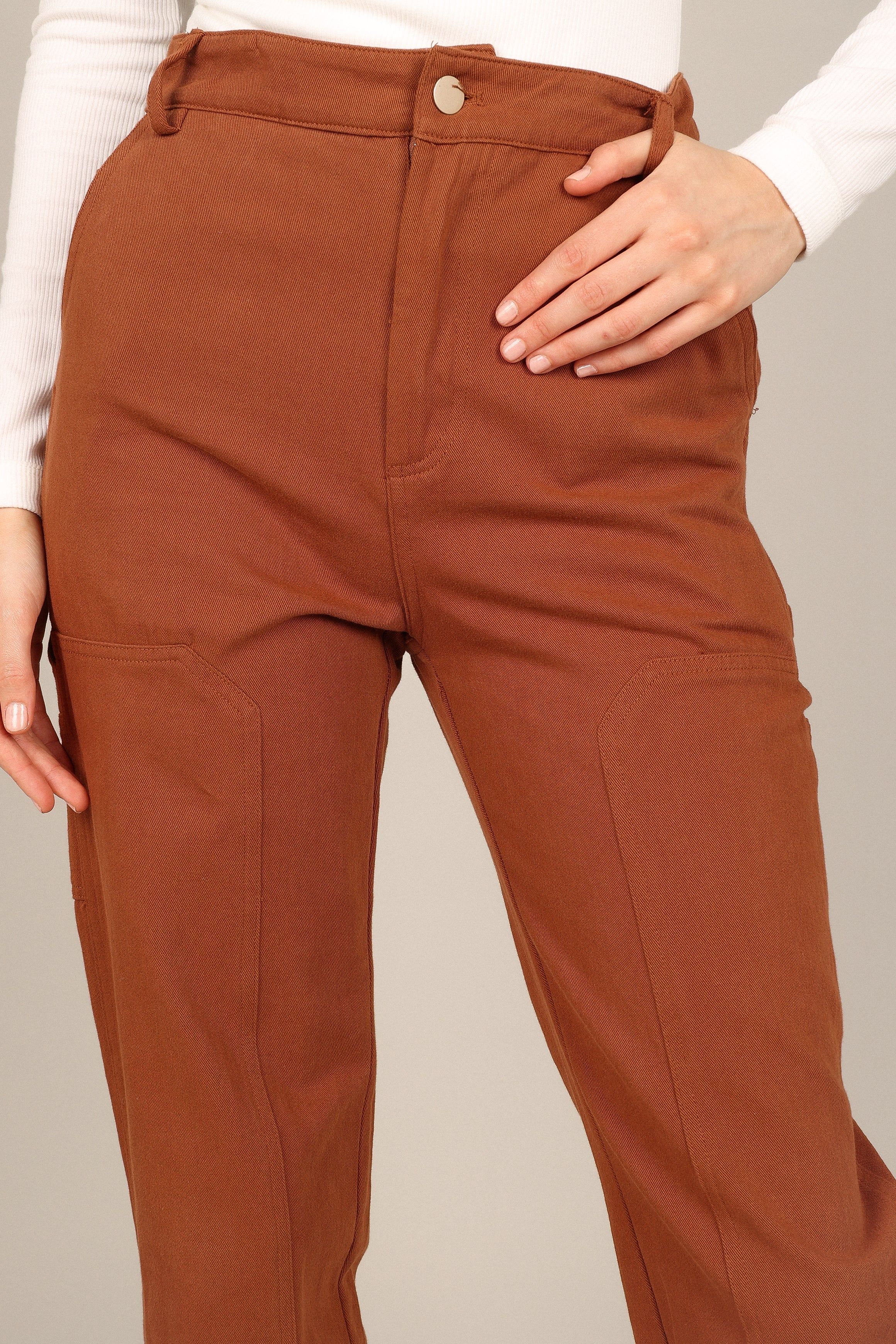 Jones High Waisted Pants - Brick sold by Petal & Pup product image thumbnail 2