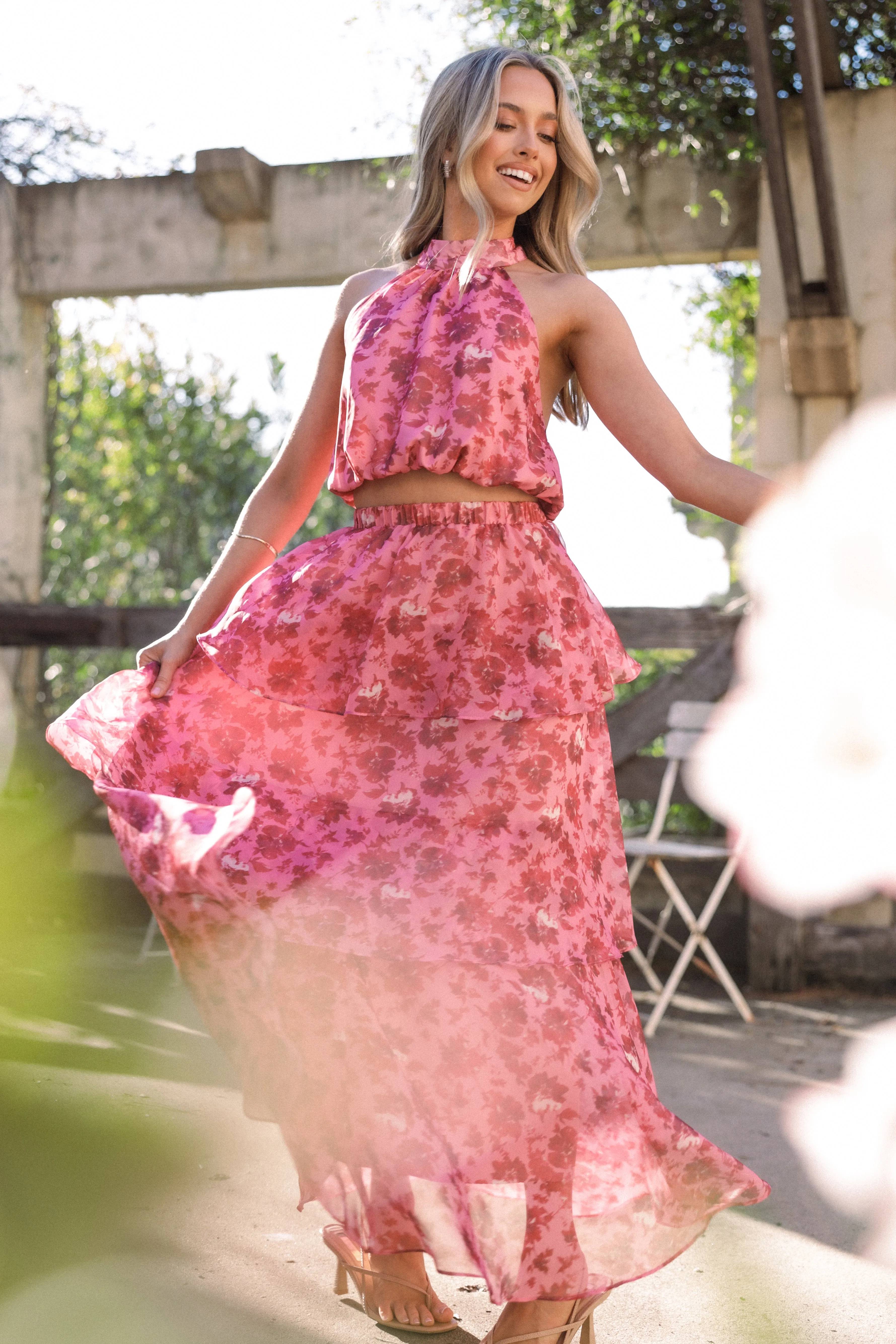 Blaise Halter Top - Pink sold by Petal & Pup